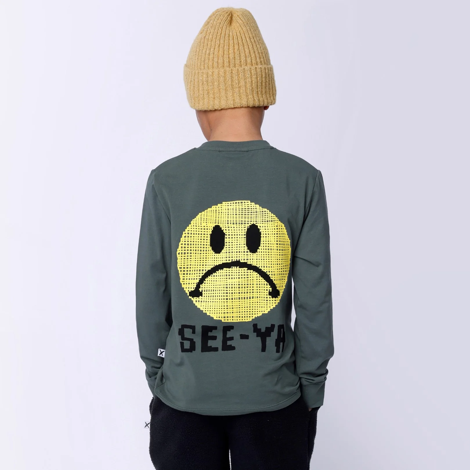 Pixelled Face Tee - Forest - Image 2