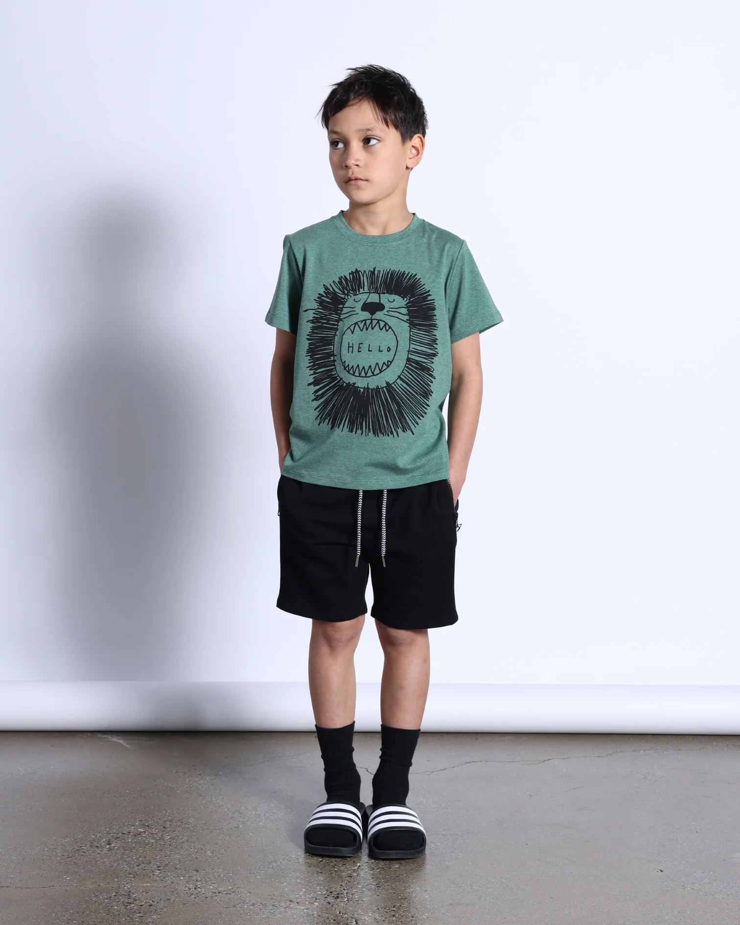 Minti Roaring Lion Tee - Forest Marle - Image 2