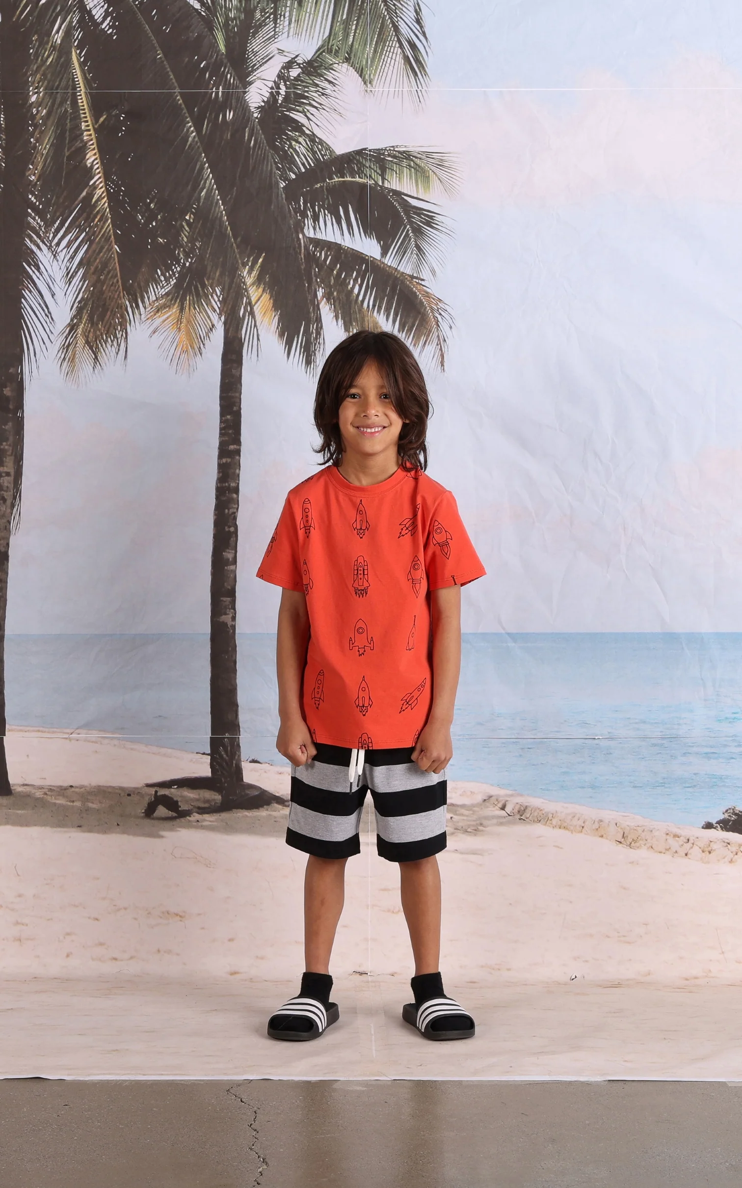 Minti Rockets Tee - Warm Orange - Image 2