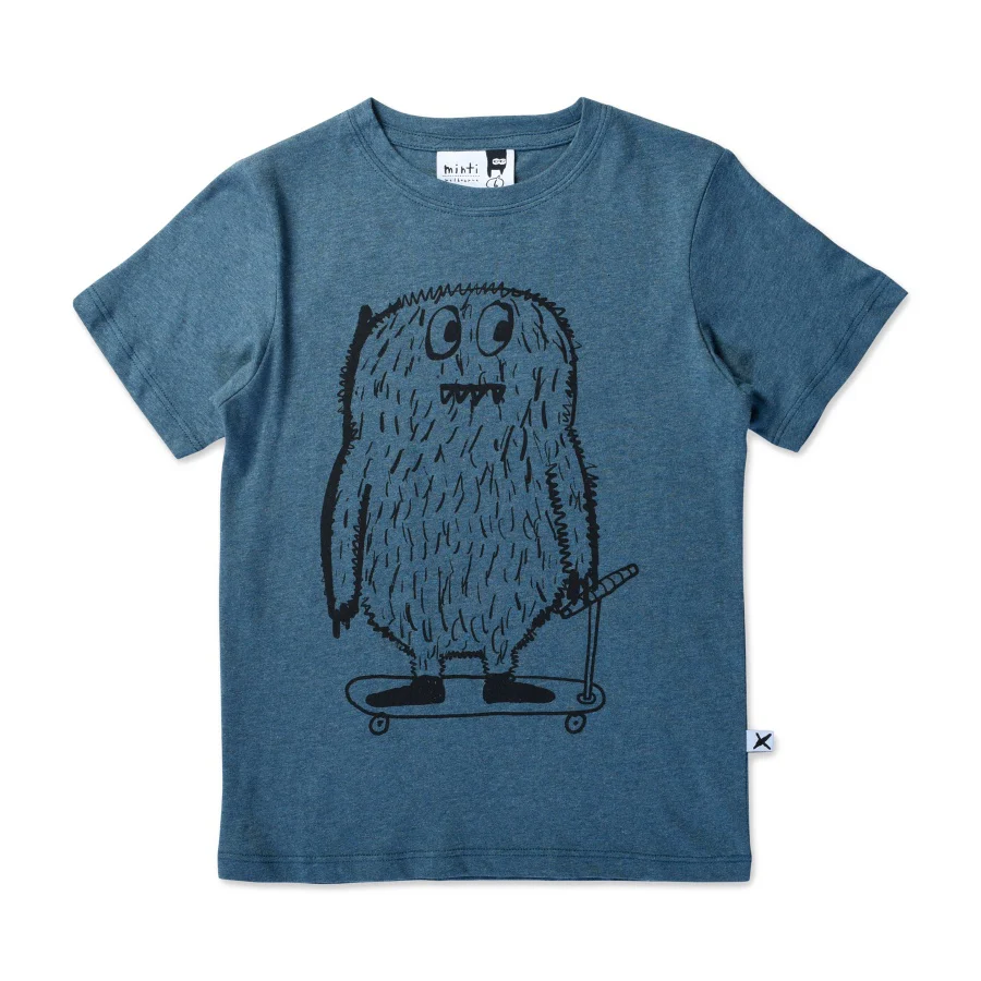 Minti Scooting Monster Tee - Midnight Marle