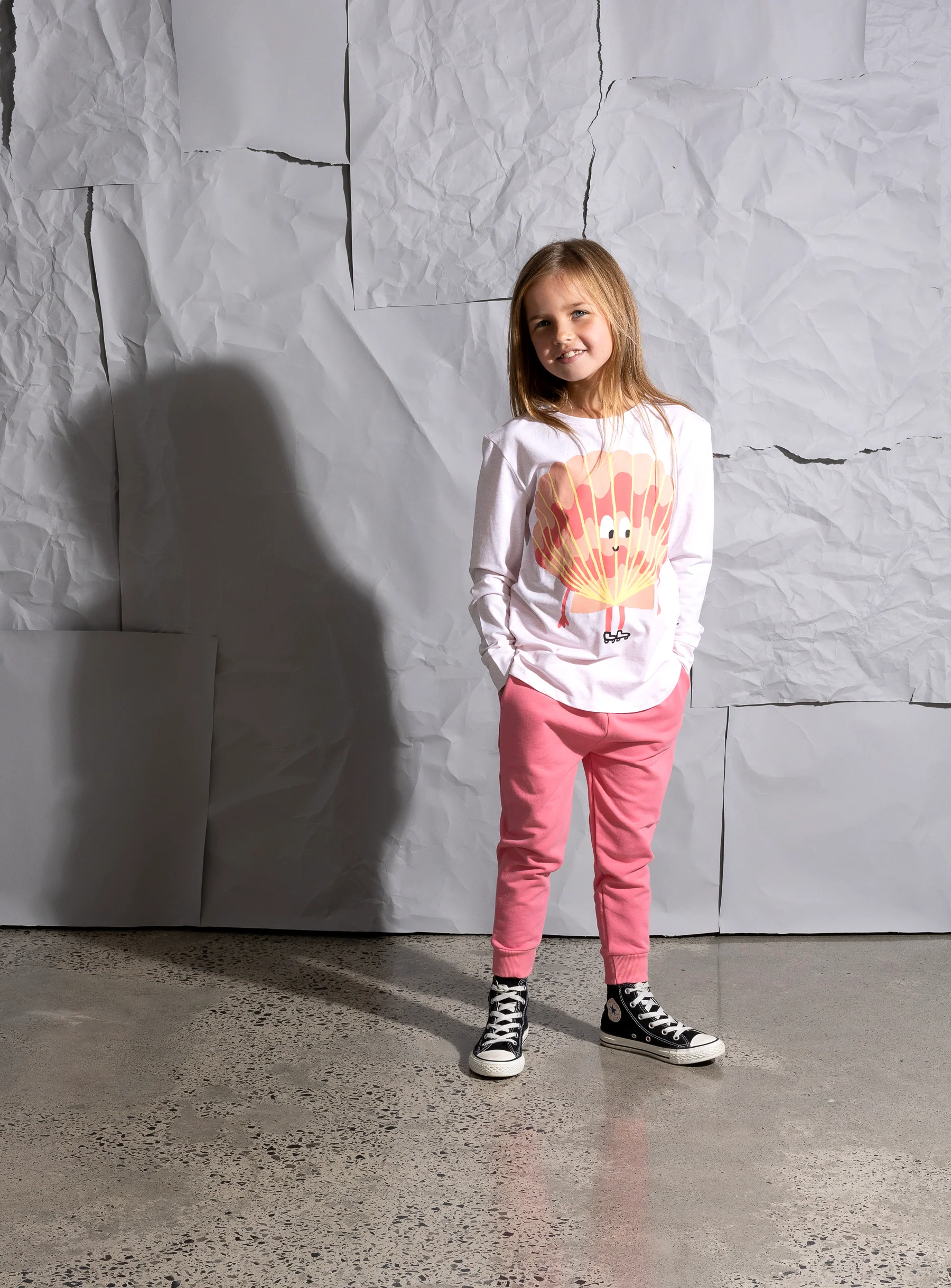 Minti Shell Skater Tee - Oatmeal Marle - Image 2