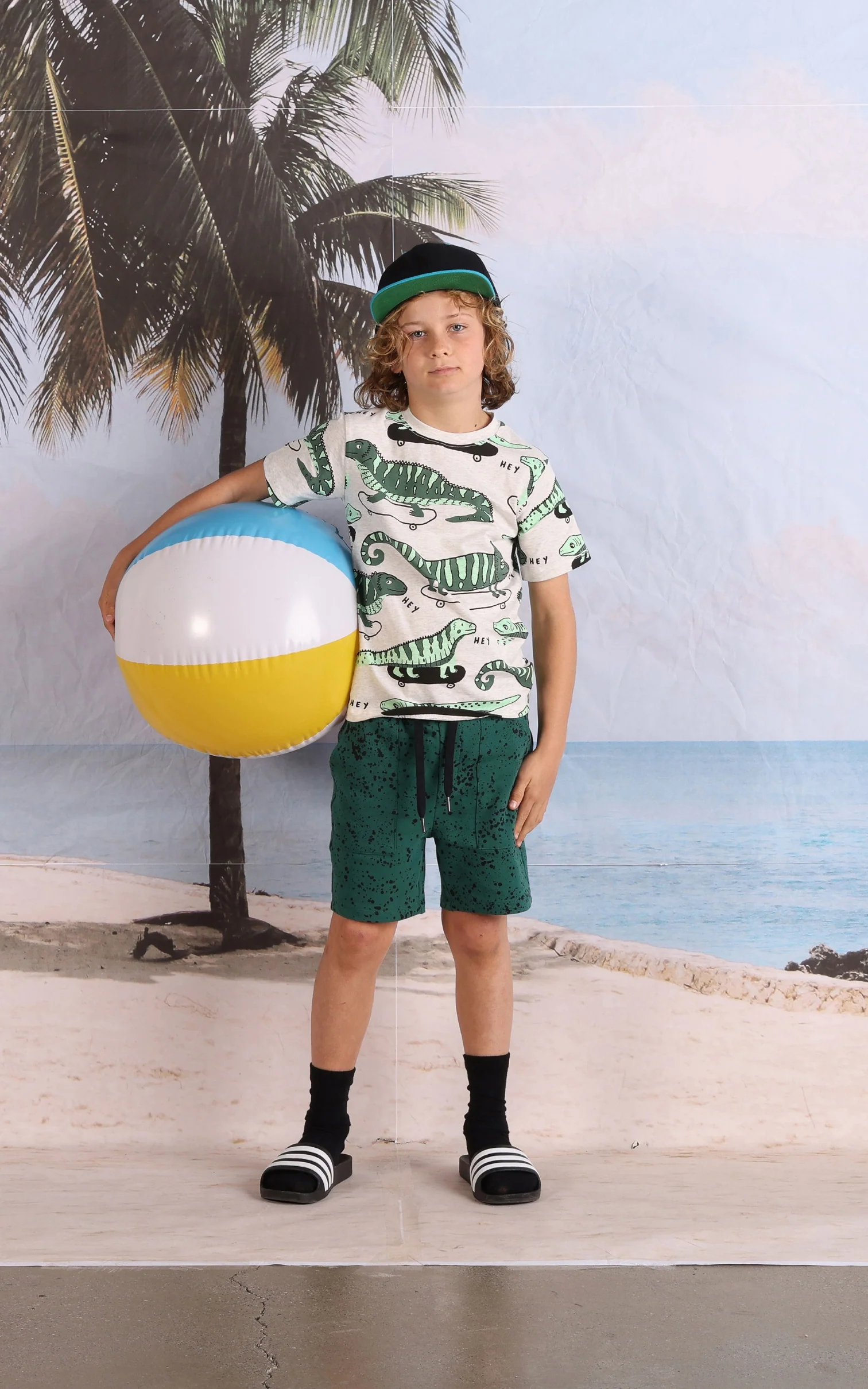 Minti Skate Lizards Tee - White Marle - Image 3