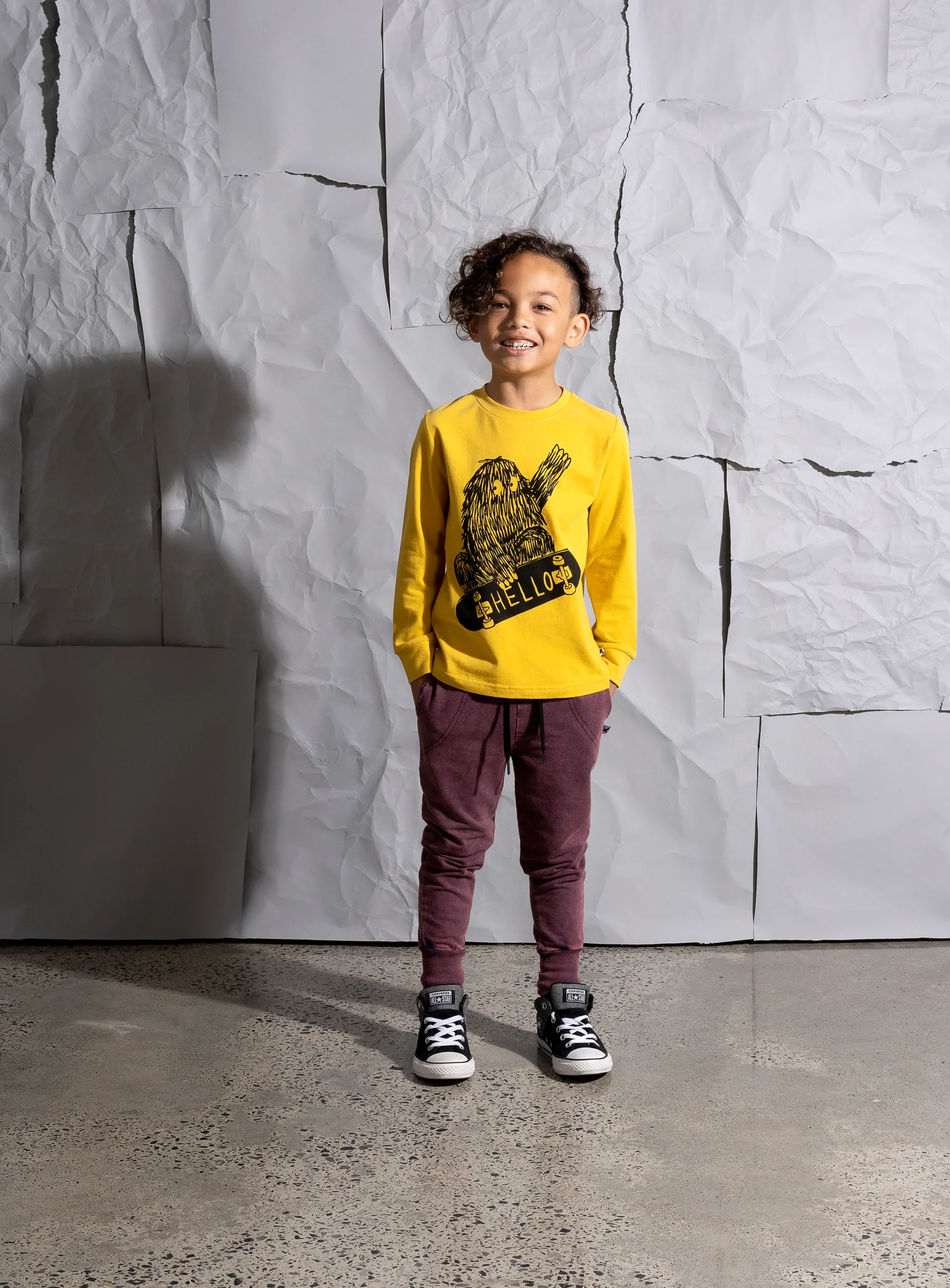 Minti Skate Monster Tee - Mustard - Image 3