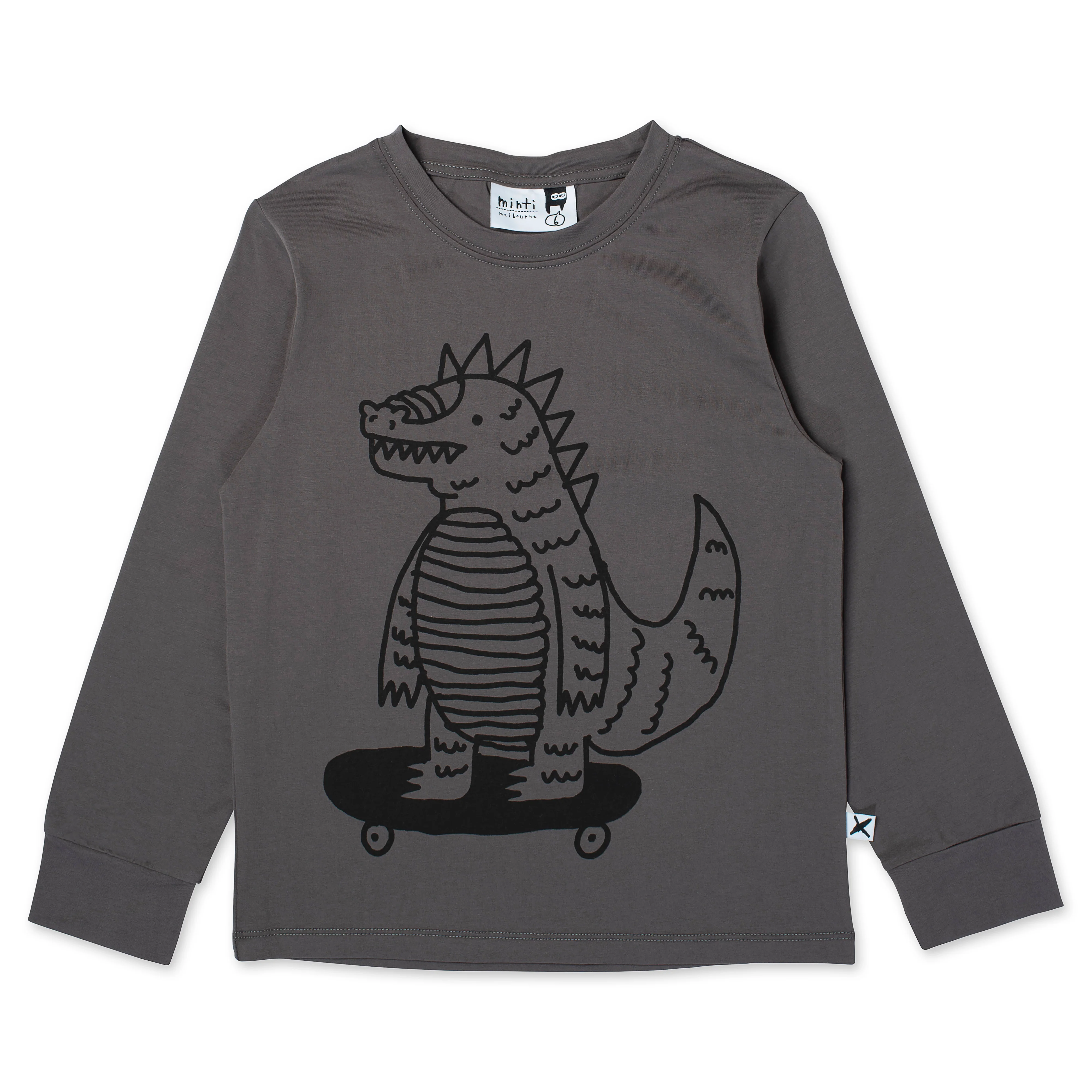 Minti Skate-Zilla Tee - Dark Grey