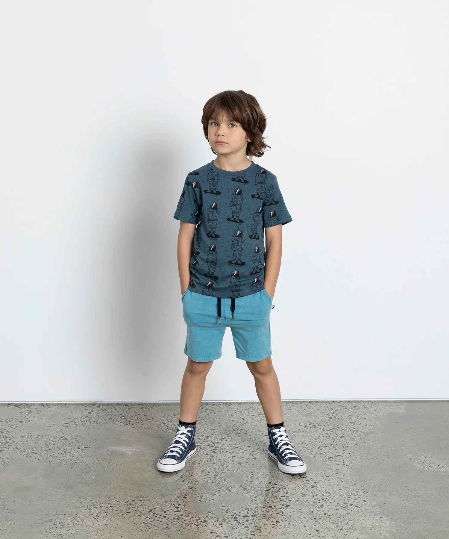 Minti Skater-nauts Tee - Midnight Marle - Image 2