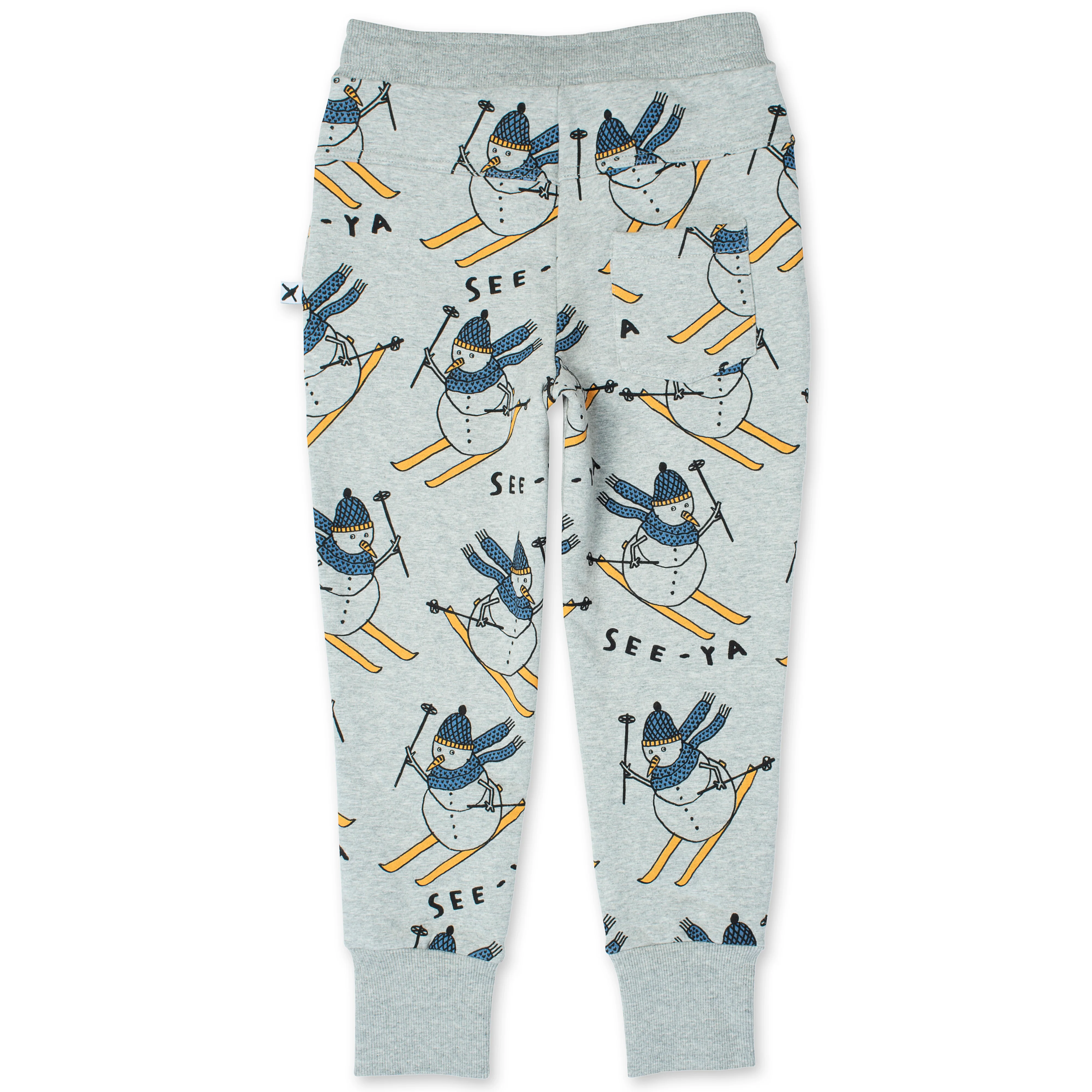 Minti Speedy Snowman Furry Trackies - Grey Marle - Image 4