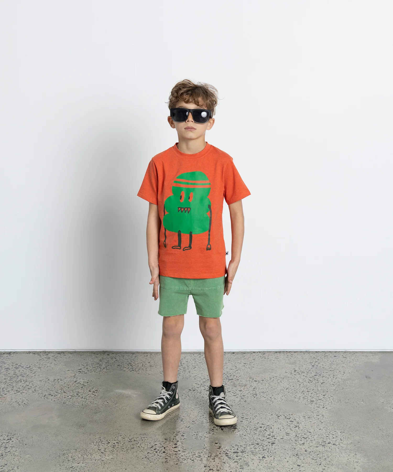 Minti Sporty Blob Tee - Orange Marle - Image 2