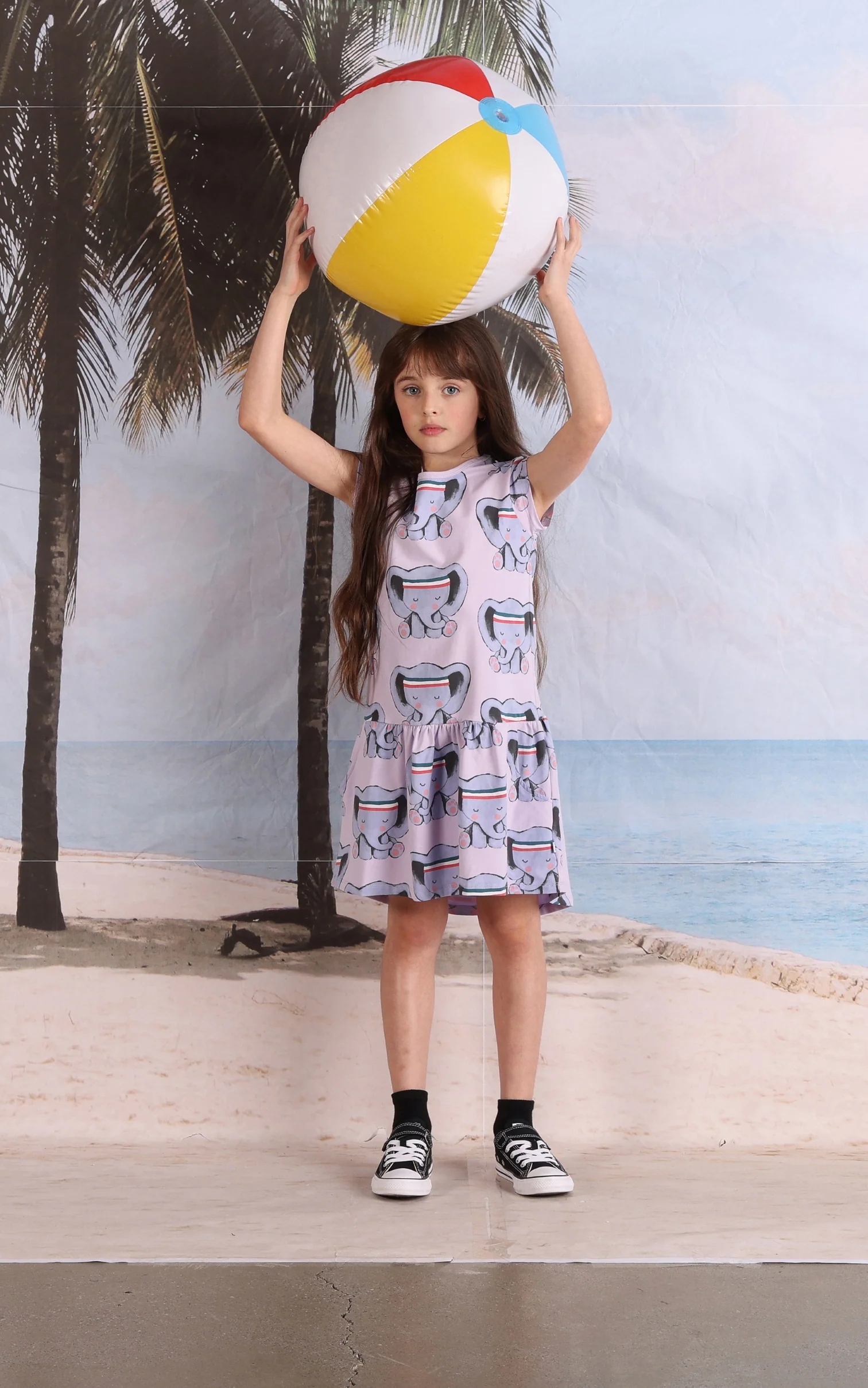 Minti Sporty Elephant Dress - Lilac - Image 2