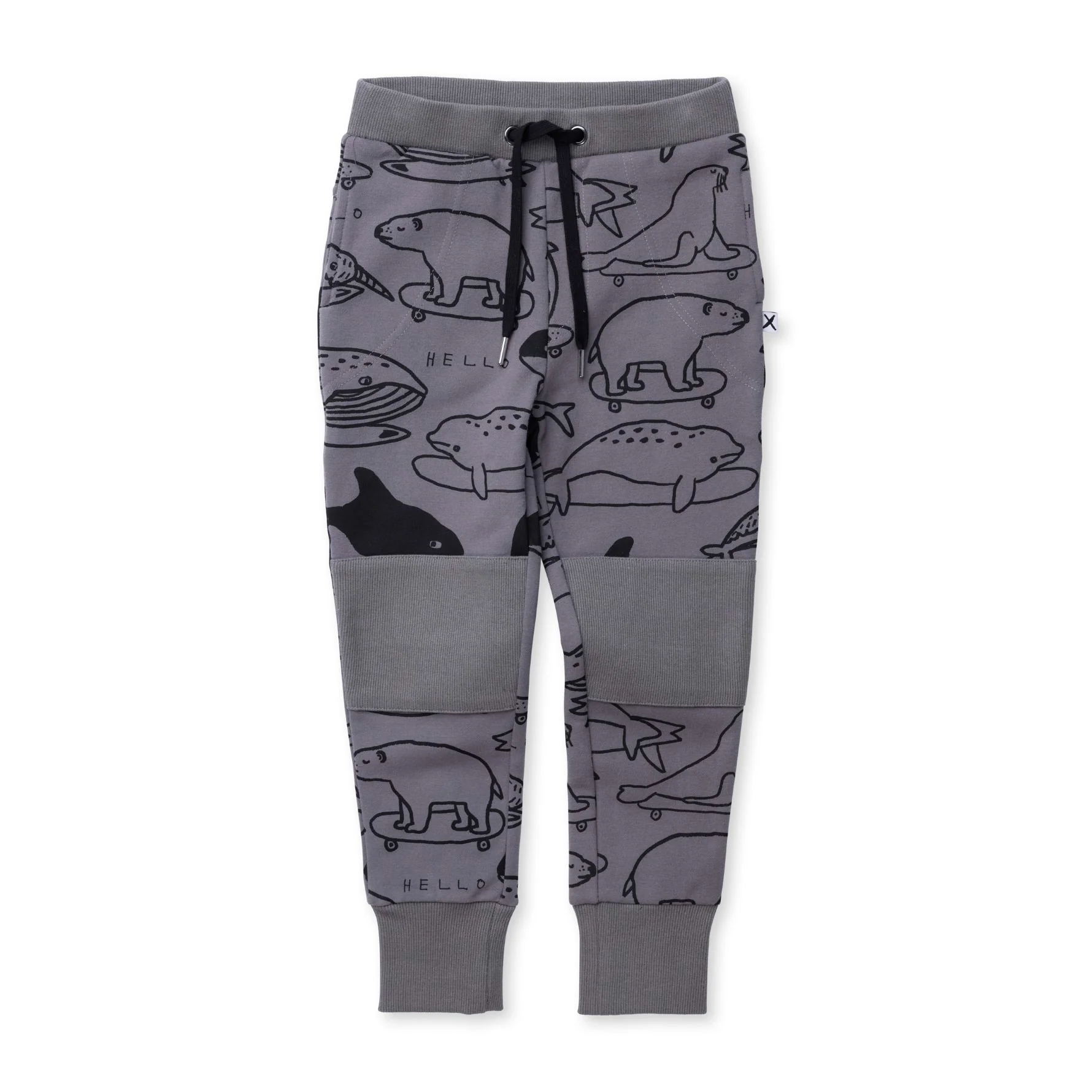 Surf Skate Animals Furry Trackies - Dark Grey