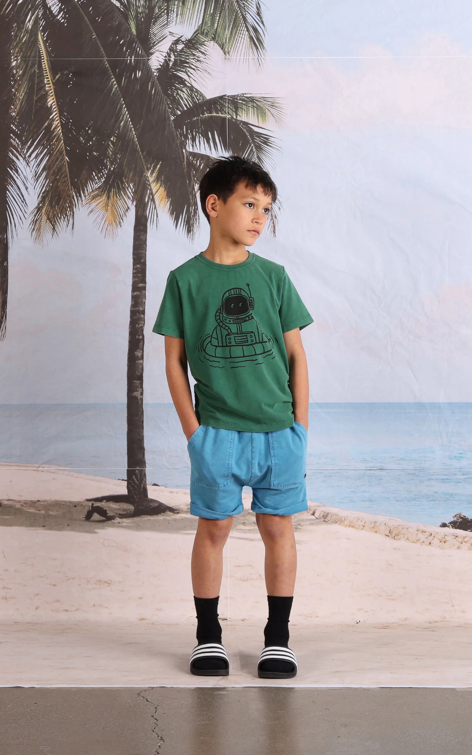 Minti Swimming Astronaut Tee - Jungle Wash - Image 2