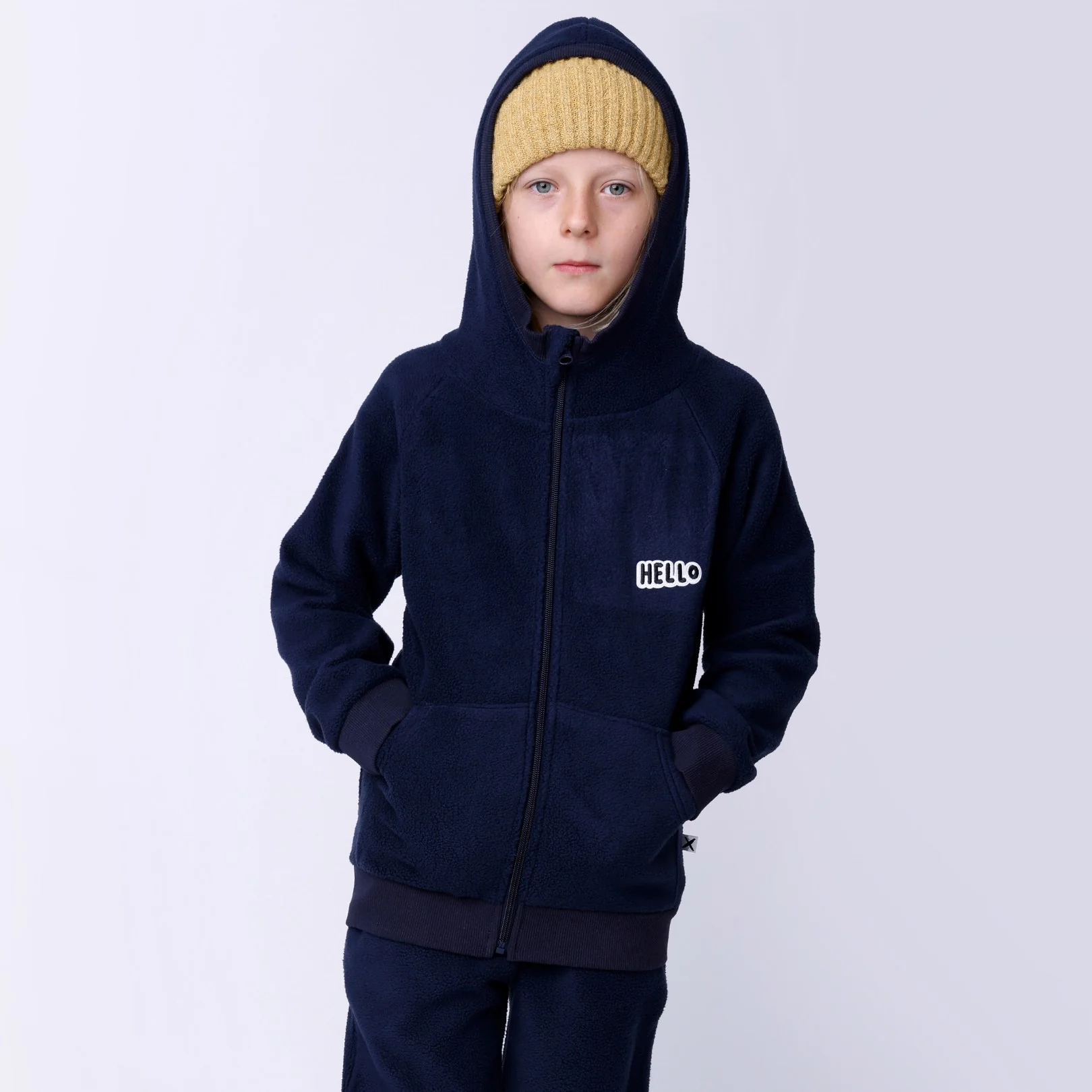Teddy Zip Up - Navy - Image 3