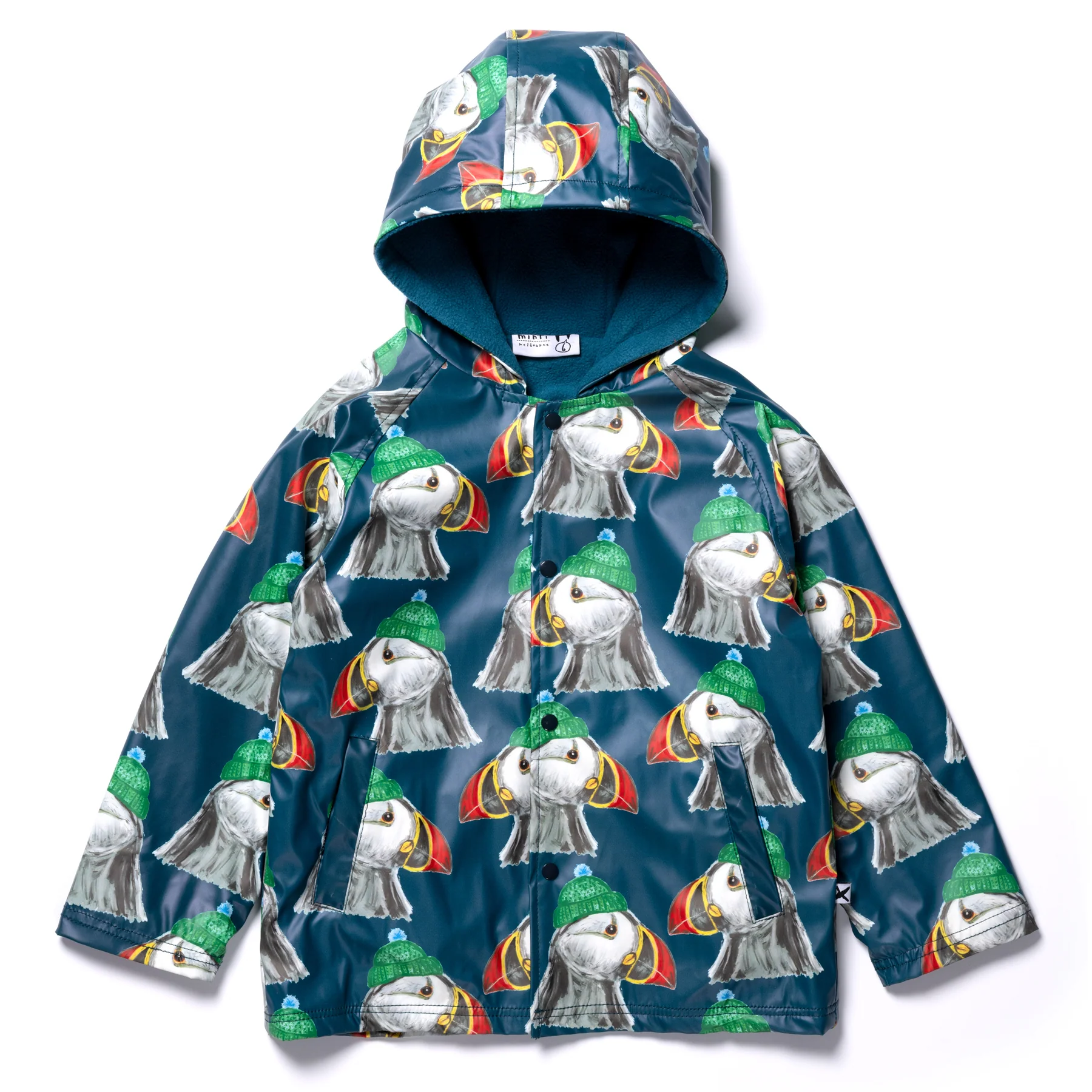 Minti Toasty Puffin Raincoat - Teal