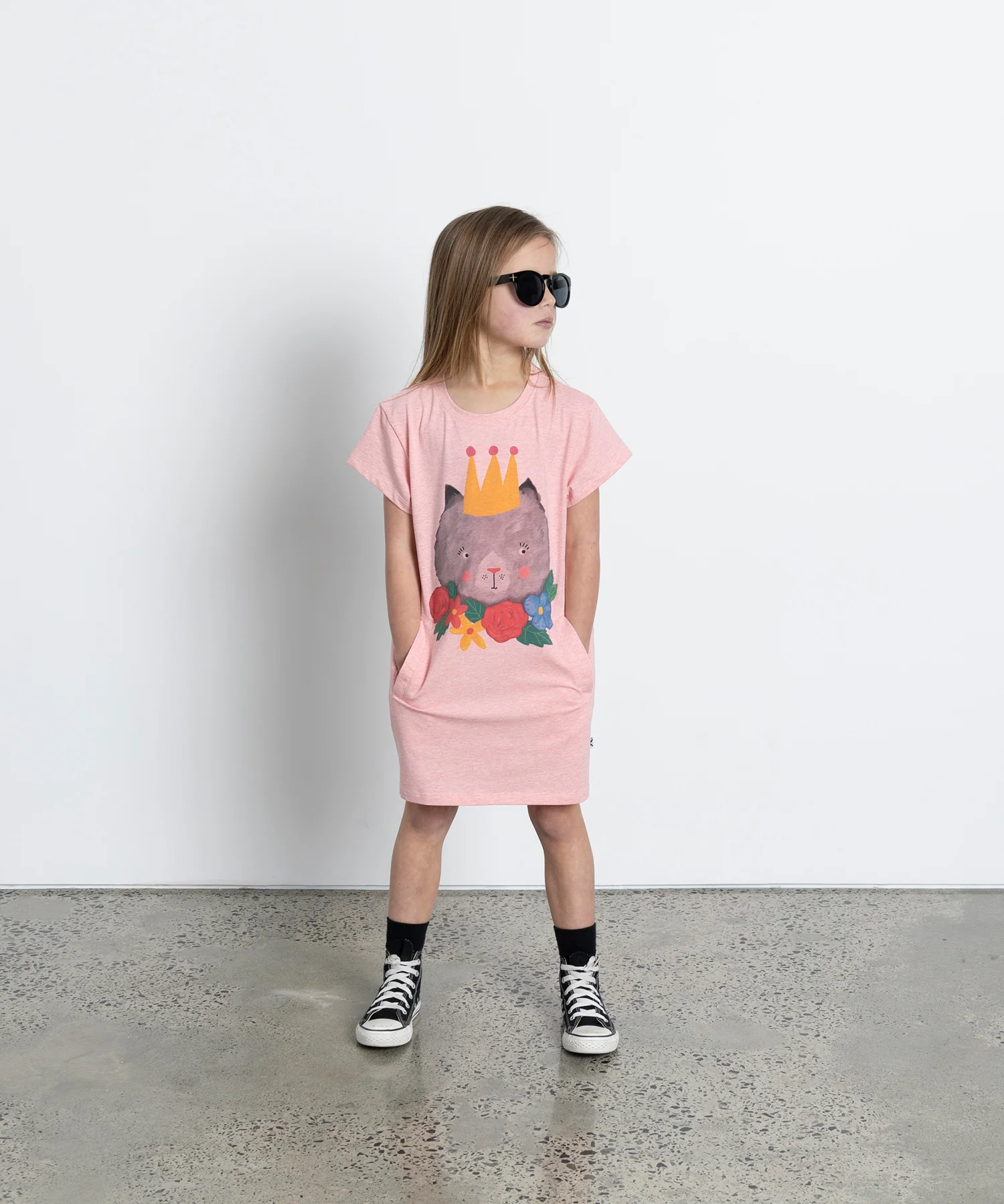 Minti Tropical Kitty Dress - Strawberry Marle - Image 2