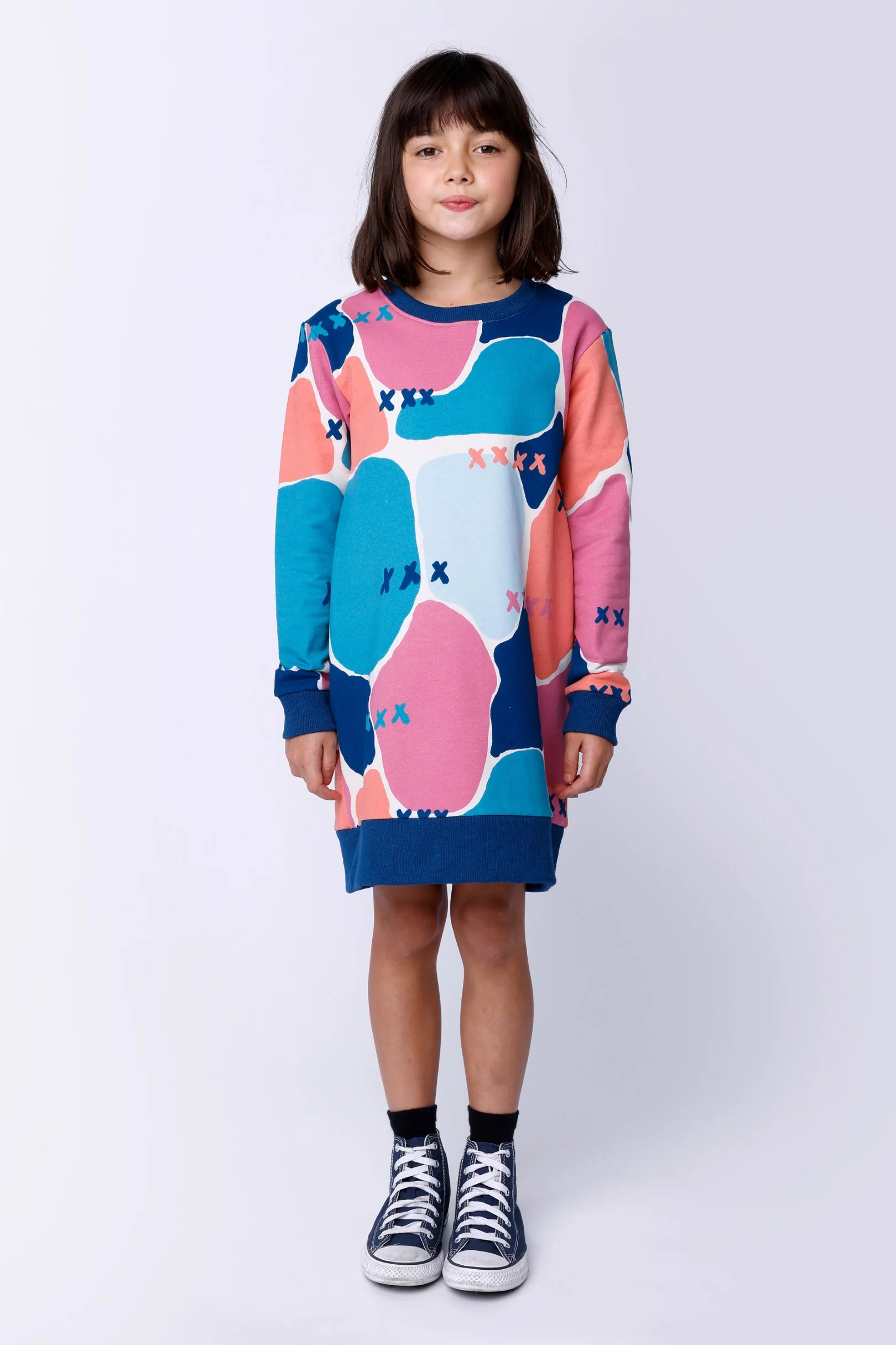 Watercolour Furry Dress - Multi - Image 2