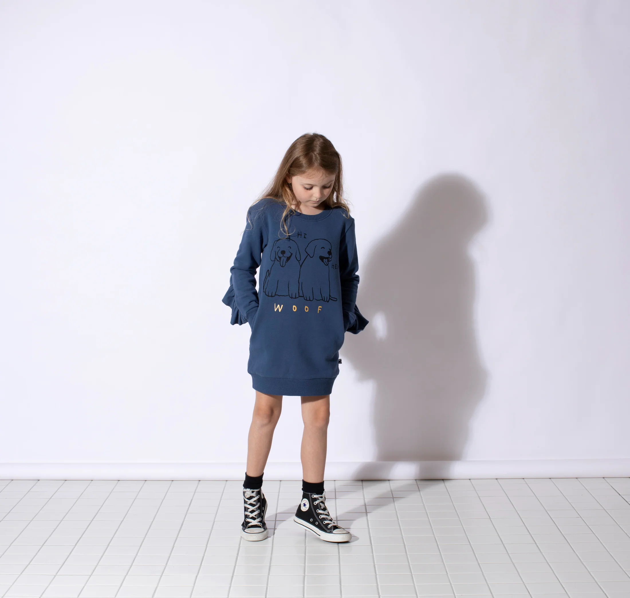 Minti Puppy Pals Furry Dress - Navy - Image 4