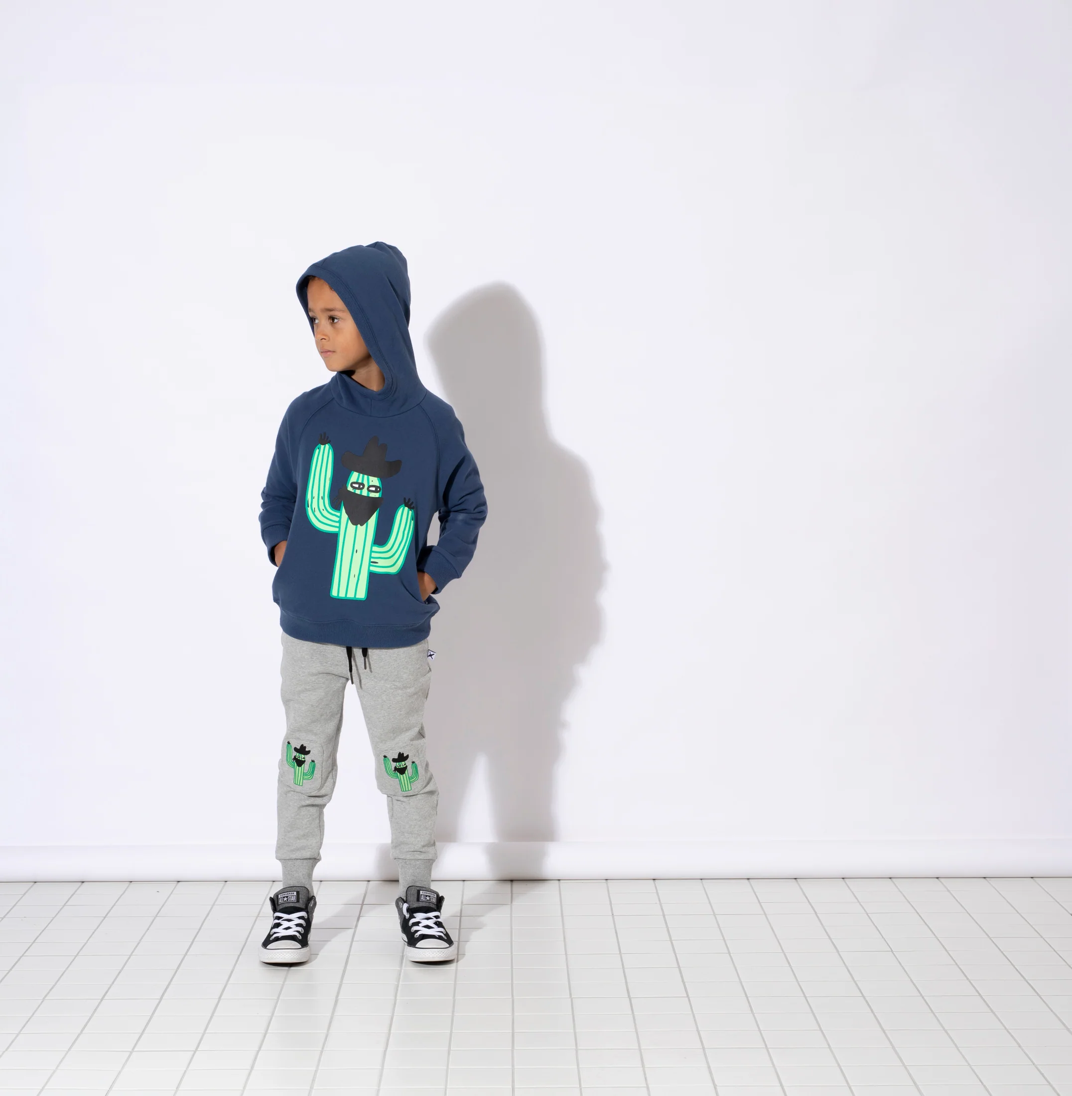 Minti Bandit Cactus Furry Trackies - Grey Marle - Image 2