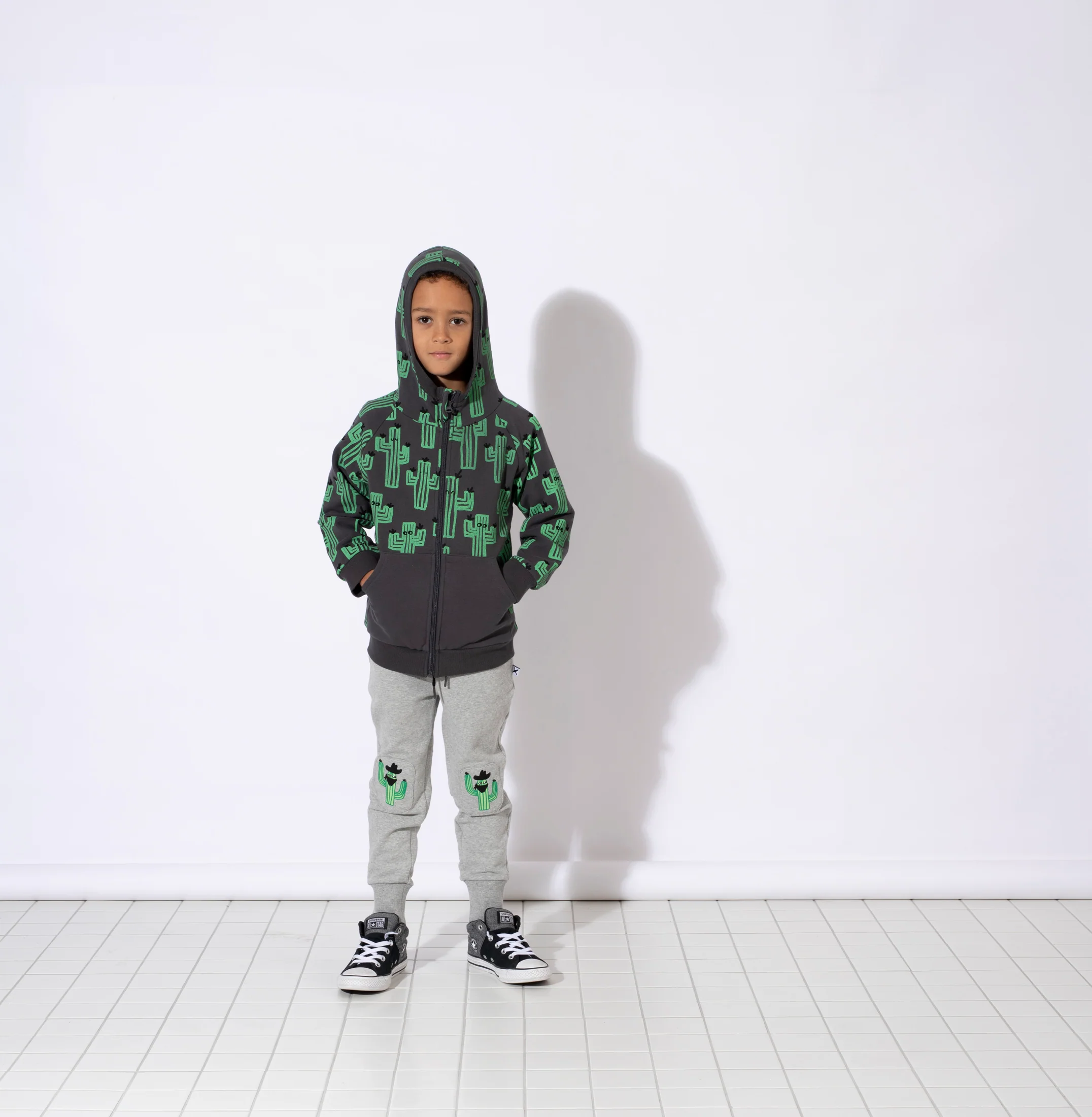 Minti Bandit Cactus Furry Trackies - Grey Marle - Image 7
