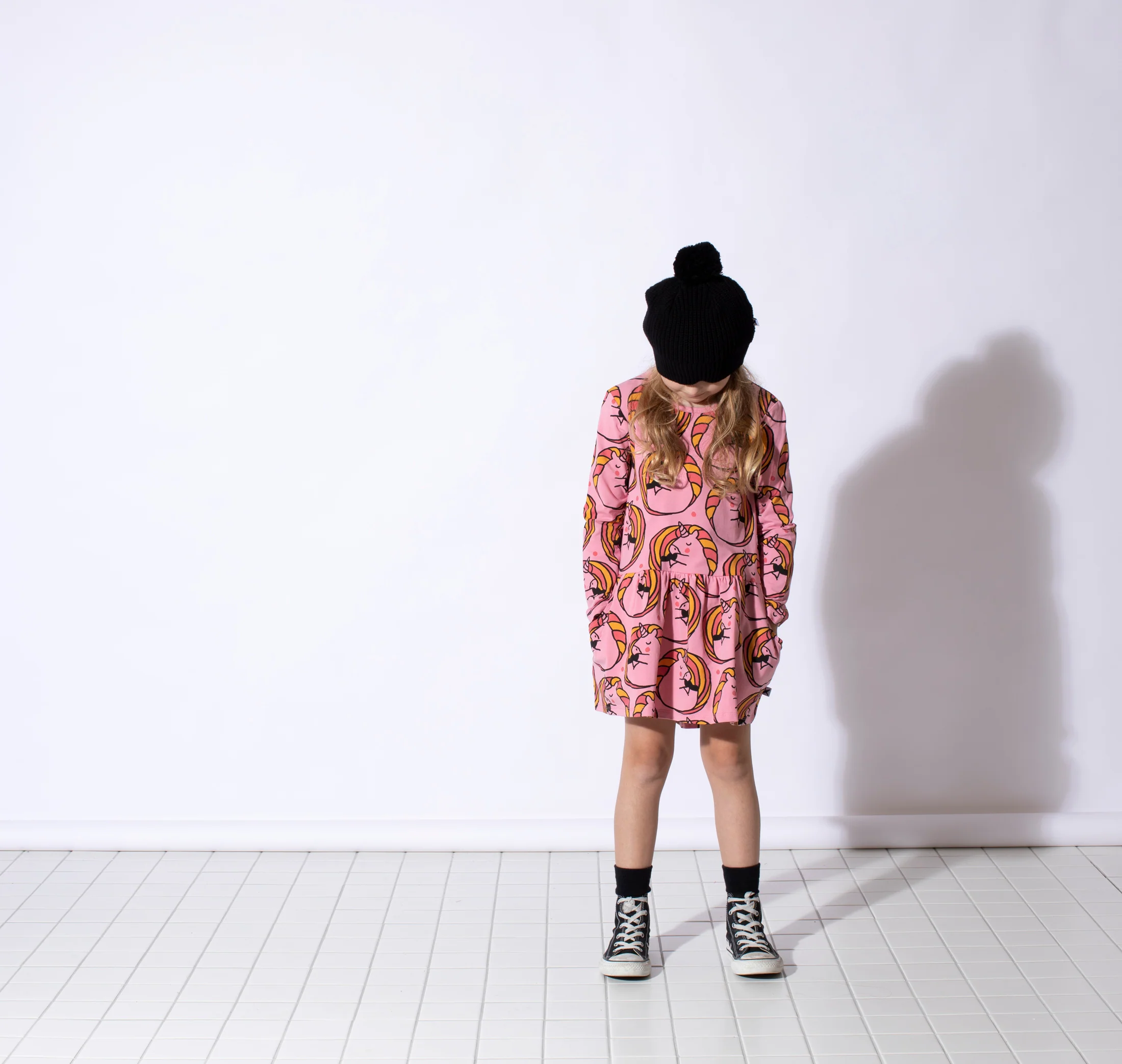 Minti Sleepy Unicorns Dress - Fuchsia - Image 5