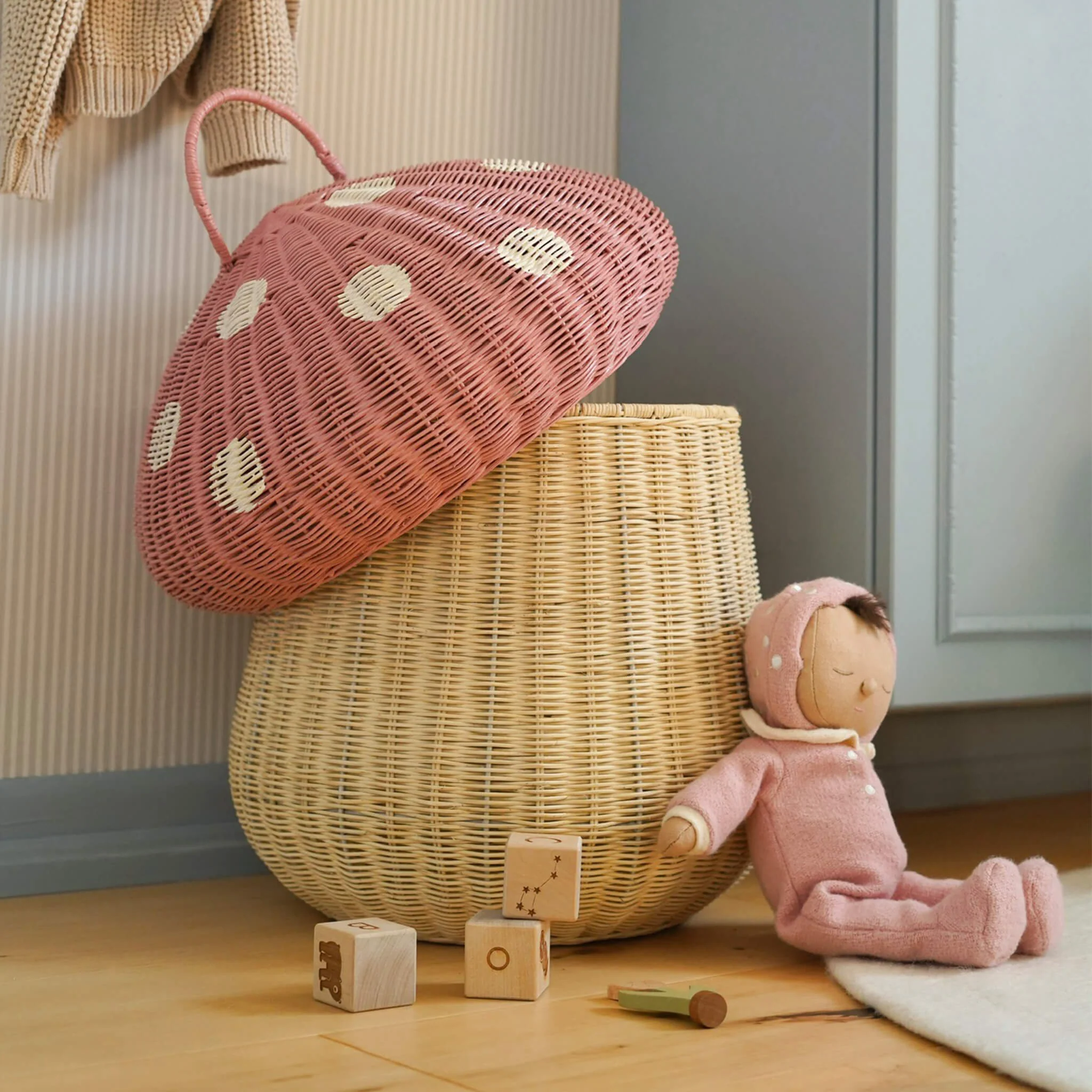 Mushroom Storage Basket - Musk - Image 2