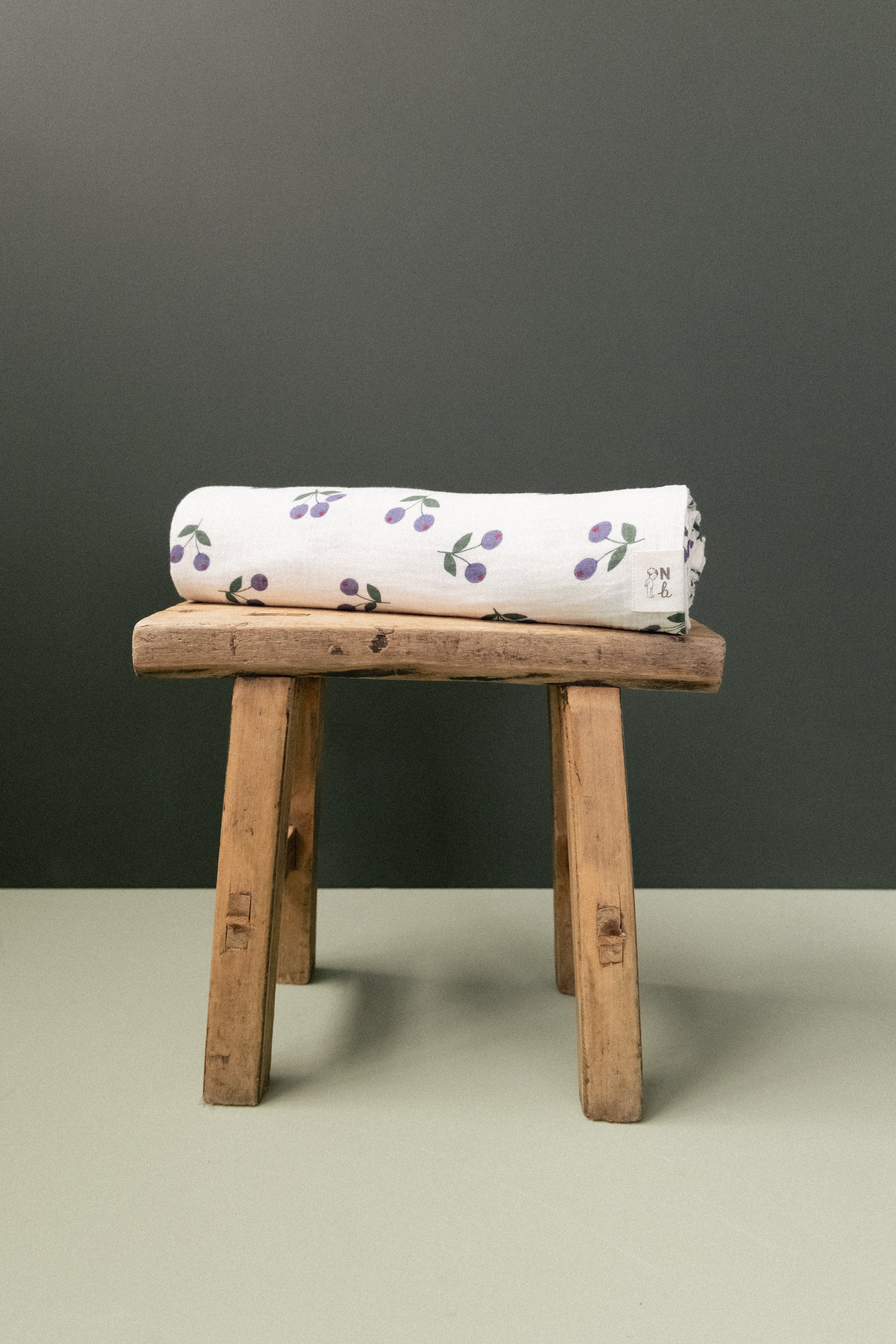 Muslin Wrap - Winter Berry Natural Print - Image 3