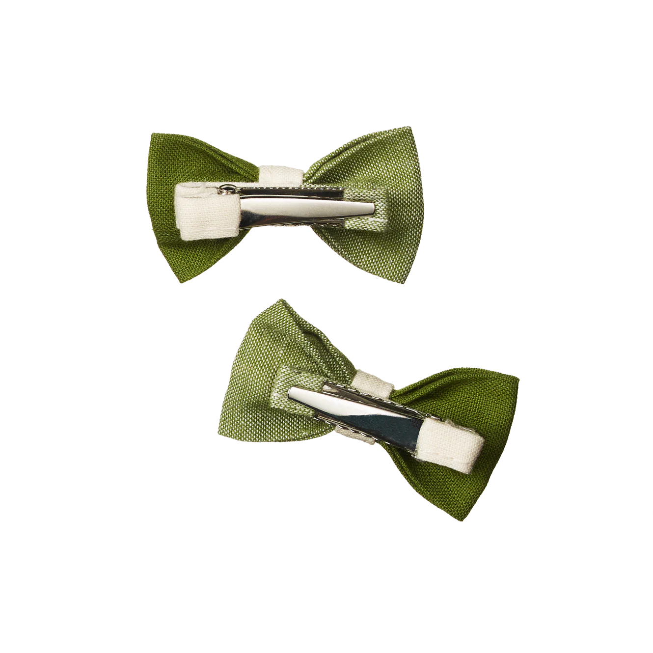 Nature Baby Bow Hair Clips 2 Pack - Jungle Check - Image 2