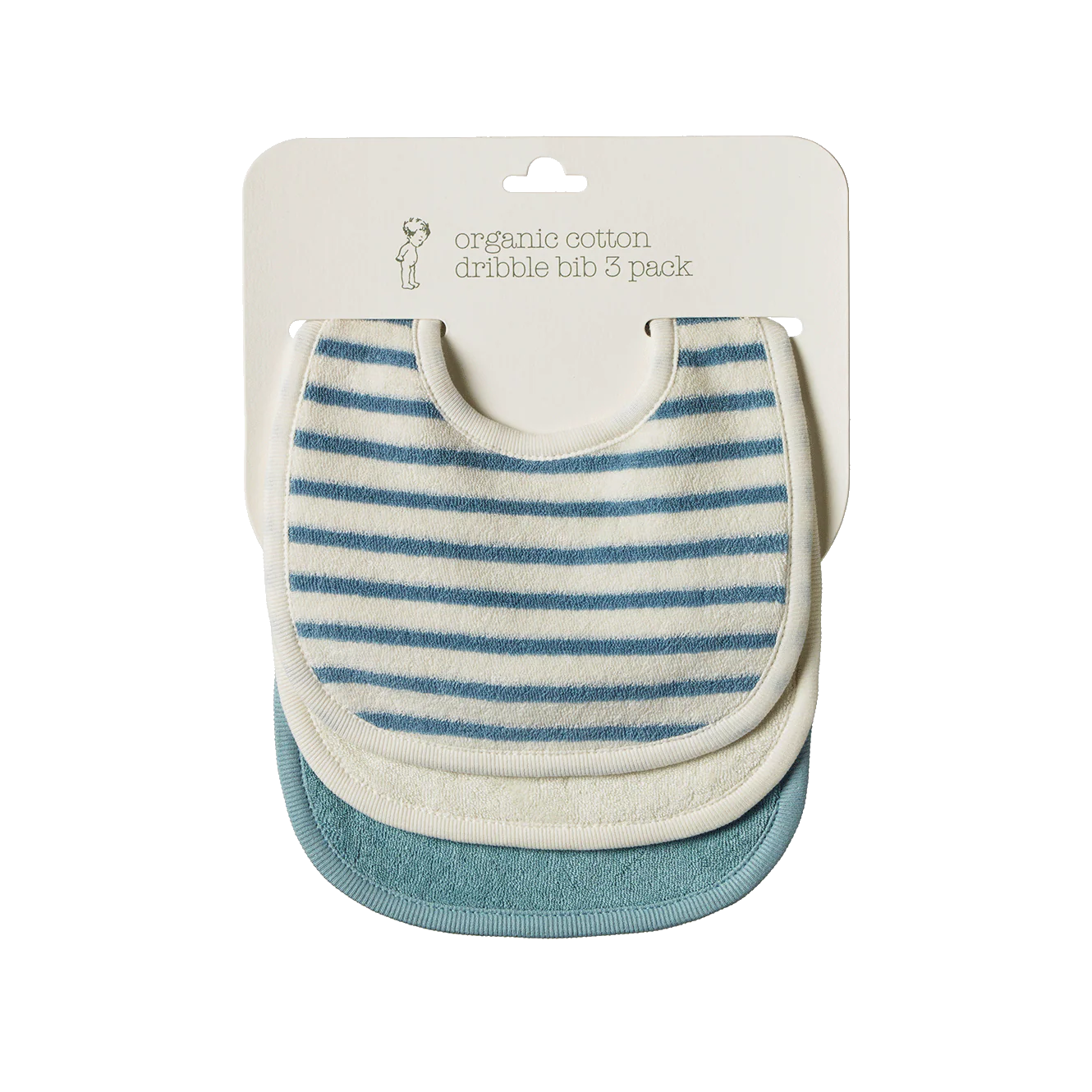 Dribble Bibs 3 Pack - Powder Blue/Natural