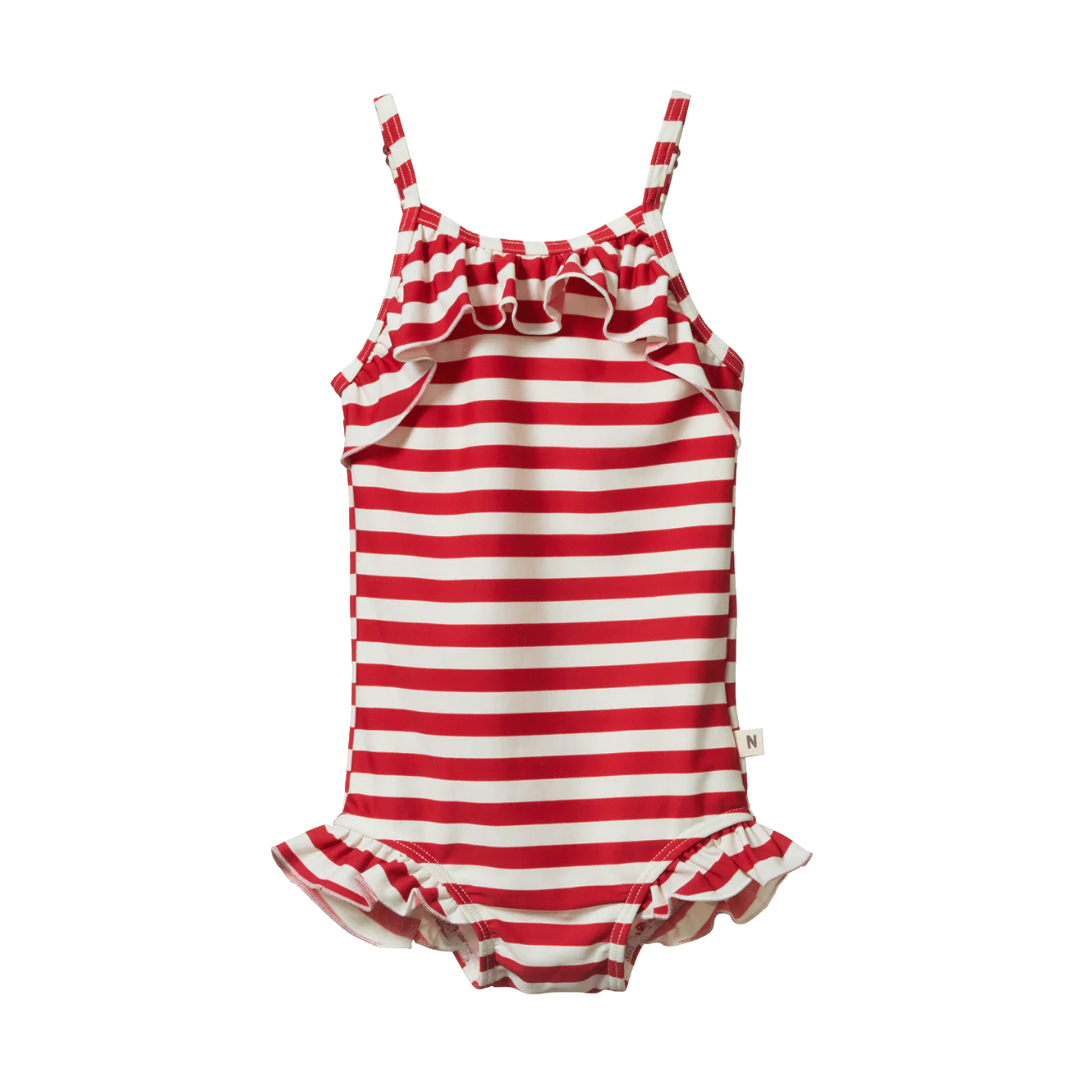 Frill Swimsuit - Red Sea Stripe