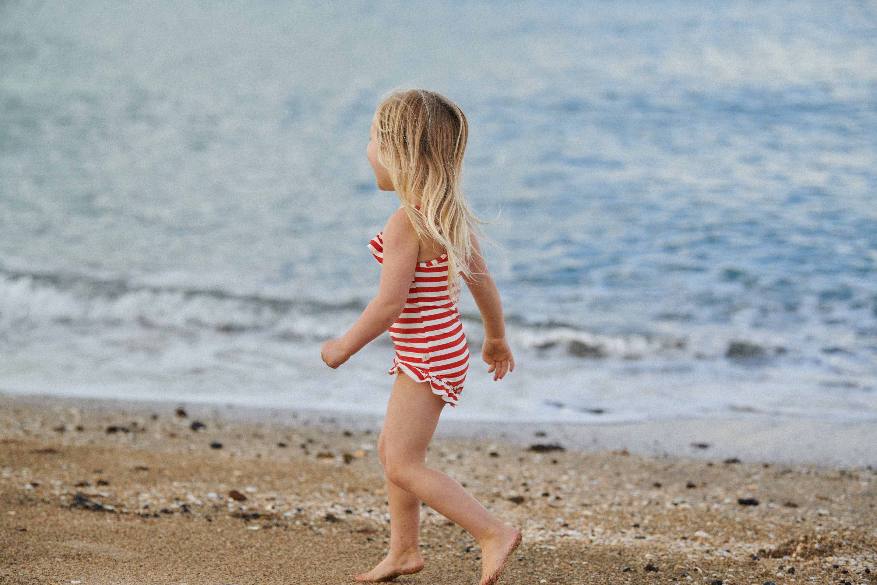 Frill Swimsuit - Red Sea Stripe - Image 2