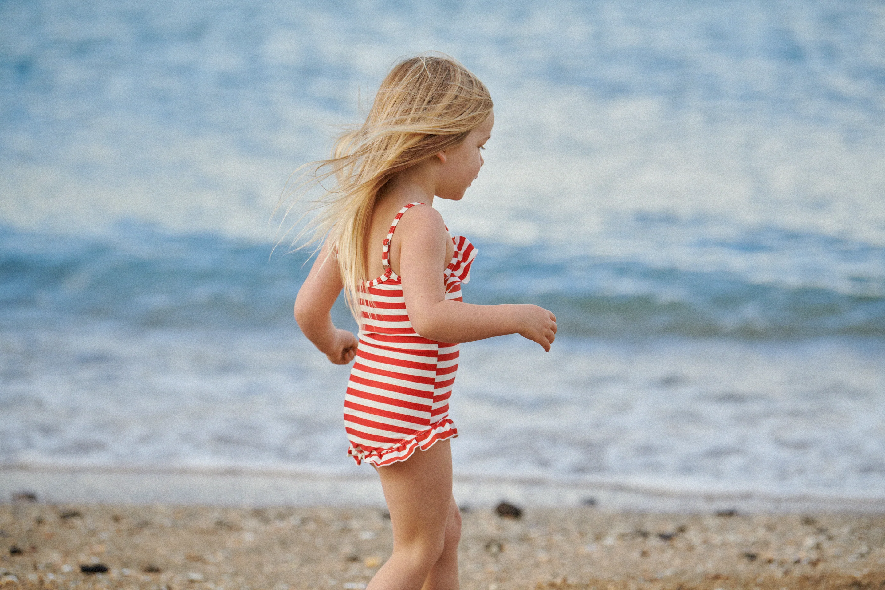 Frill Swimsuit - Red Sea Stripe - Image 3
