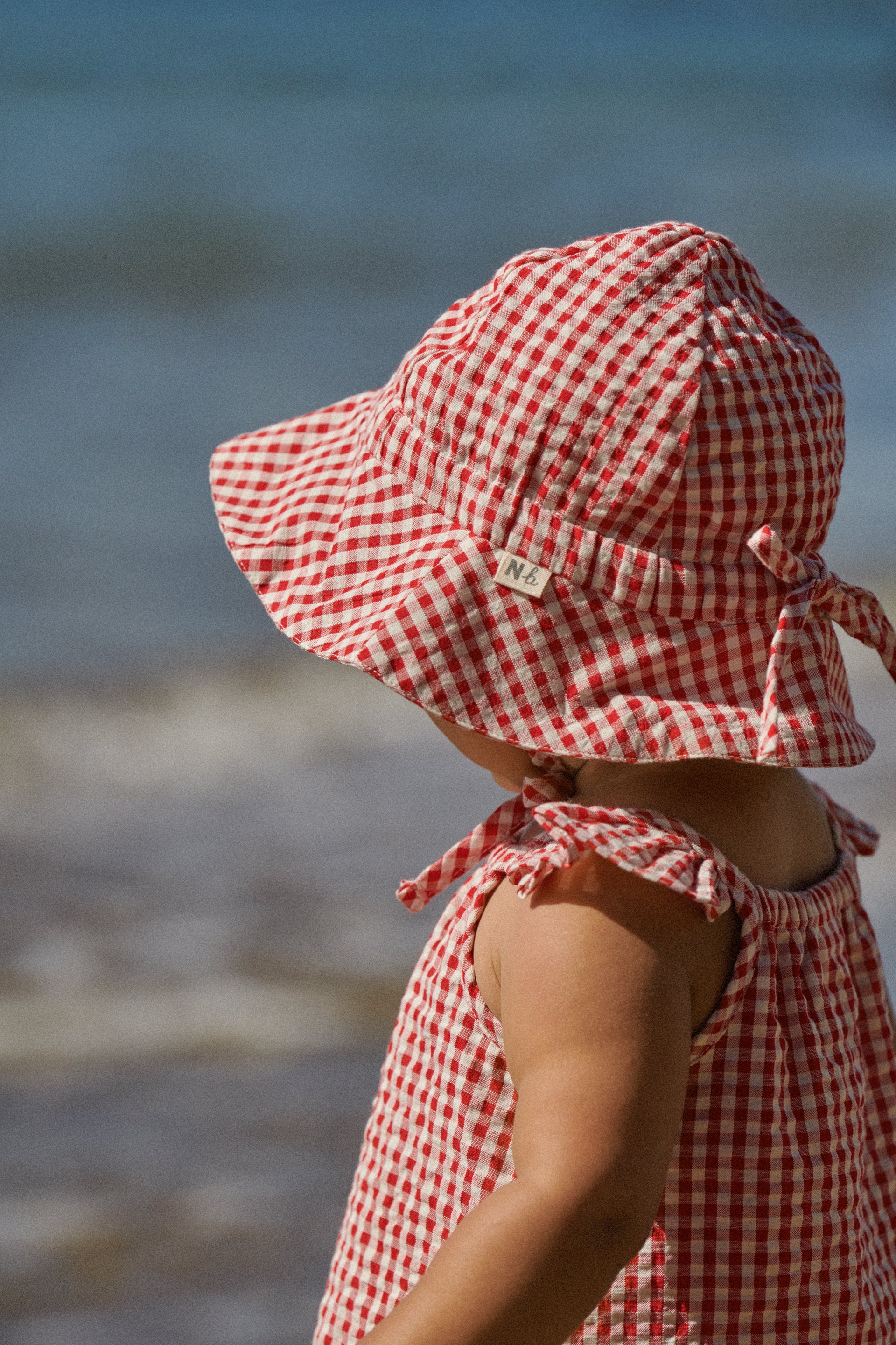 Gingham Sunhat - Red Check - Image 2
