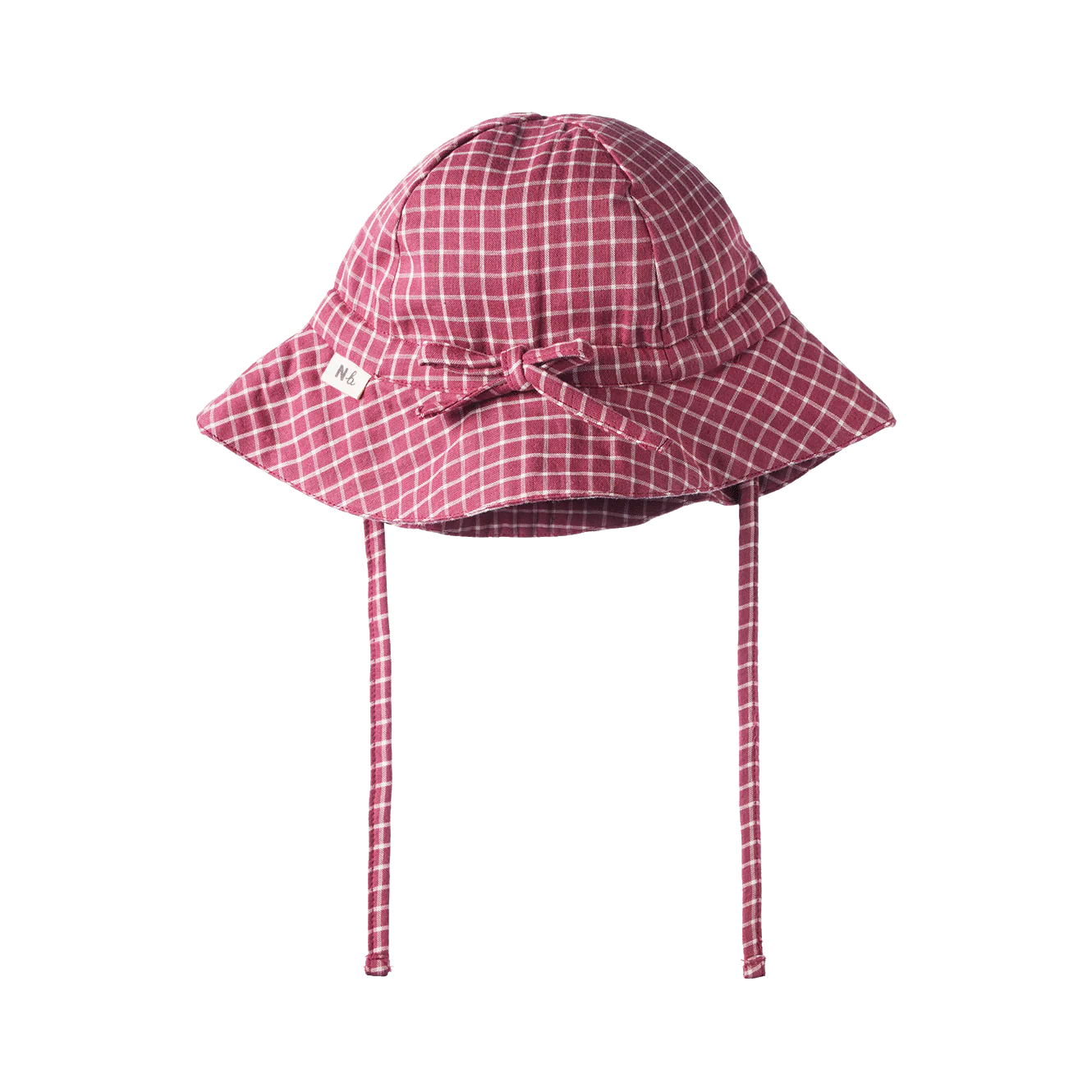 Gingham Sunhat - Rhubarb Check