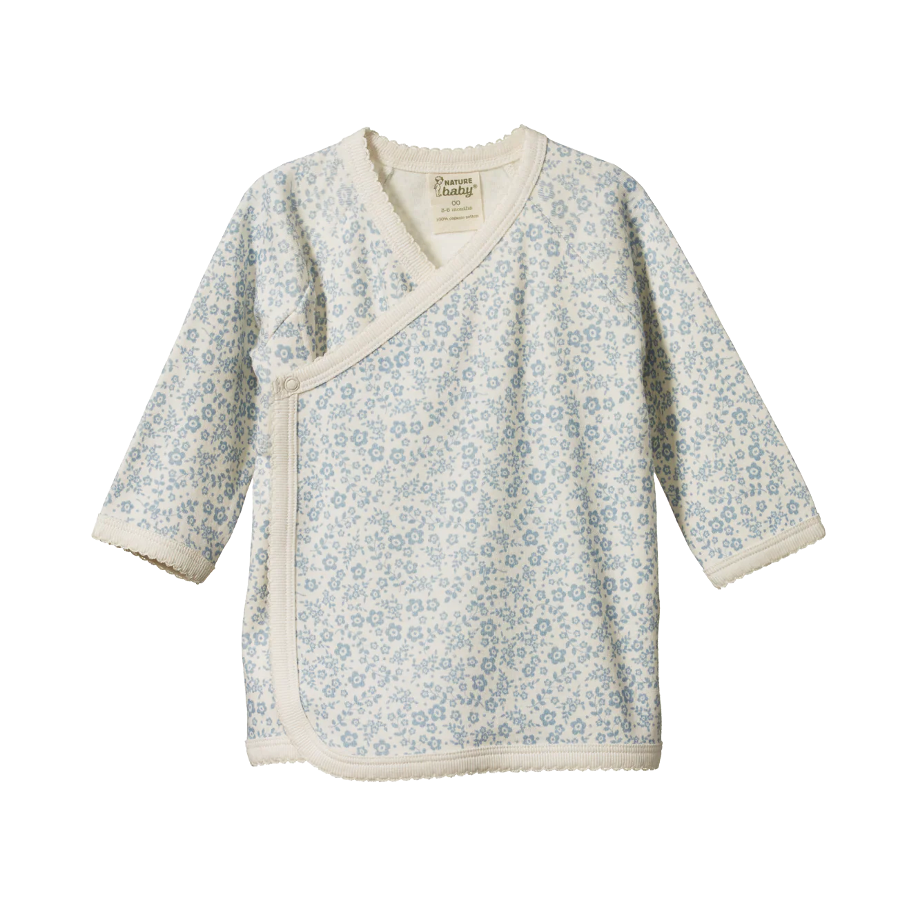 Nature Baby Kimono Jacket - Daisy Belle Blue Print