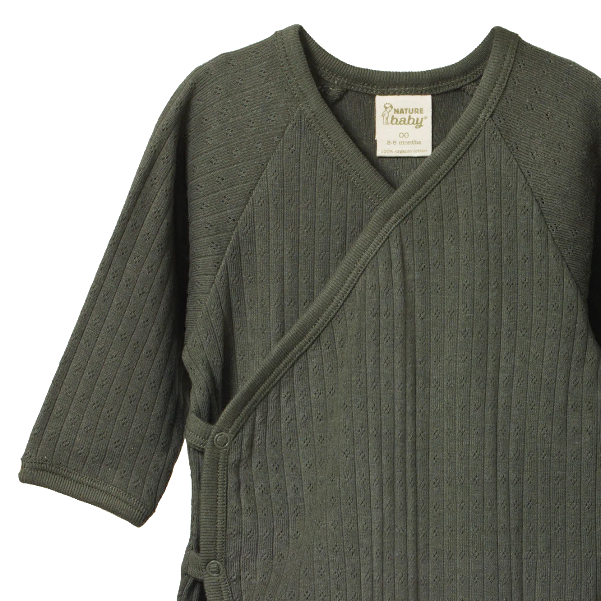 Kimono Stretch & Grow Pointelle -  Thyme - Image 2
