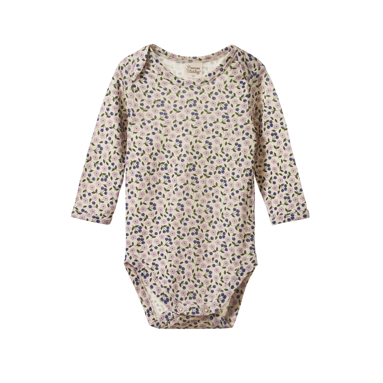 Longsleeve Bodysuit Pointelle Briarwood Lilac Print