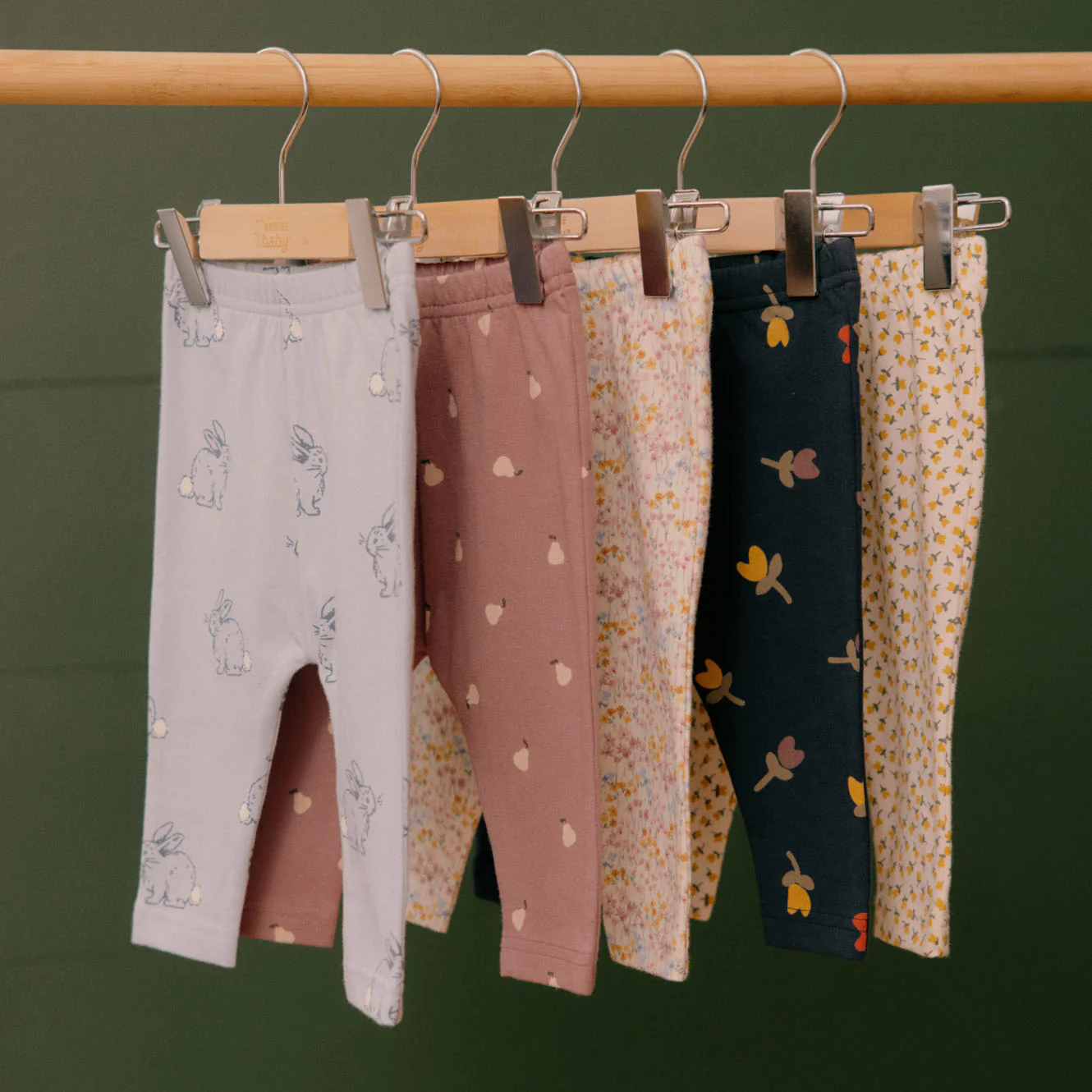 Leggings - Navy Tulip Print - Image 2