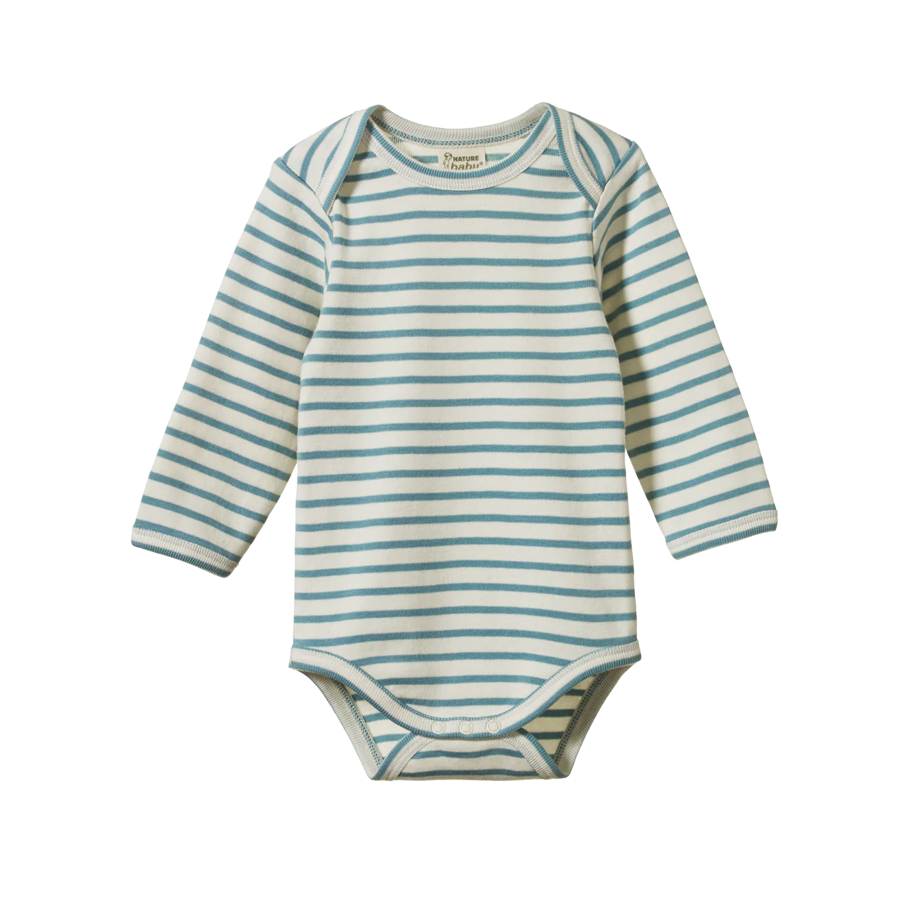 Nature Baby Long Sleeve Bodysuit - Mineral Sailor Stripe