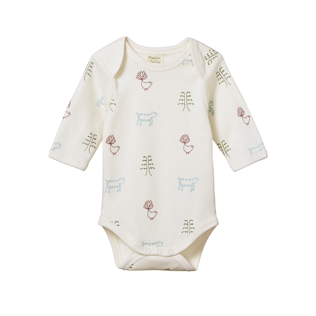 Nature Baby Long Sleeve Bodysuit - Nature Baby Print