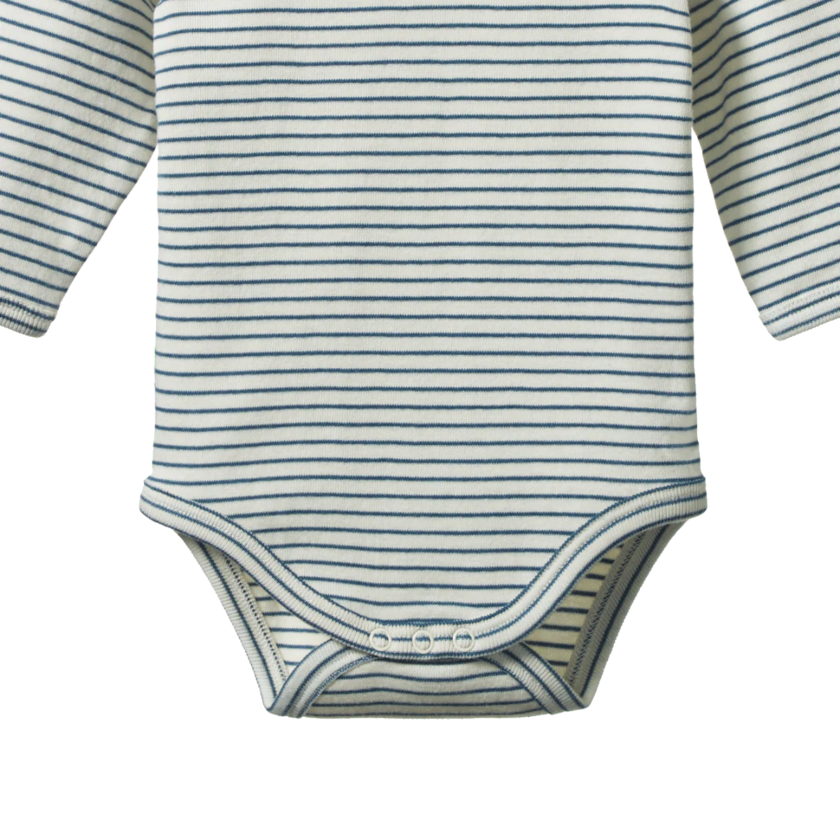 Long Sleeve Bodysuit - Teal Pinstripe - Image 3