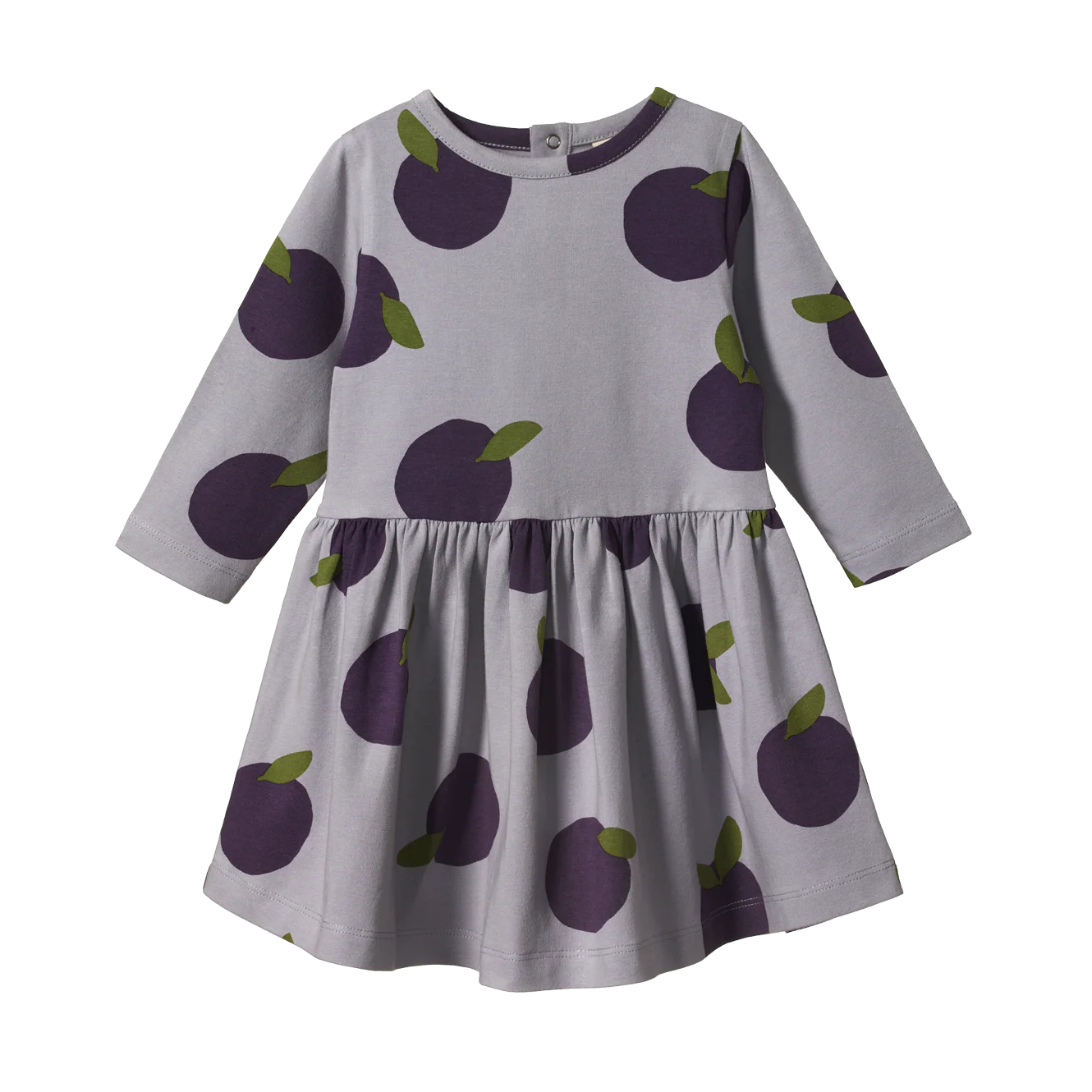 Nature Baby Long Sleeve Twirl Dress - Grande Plum Print