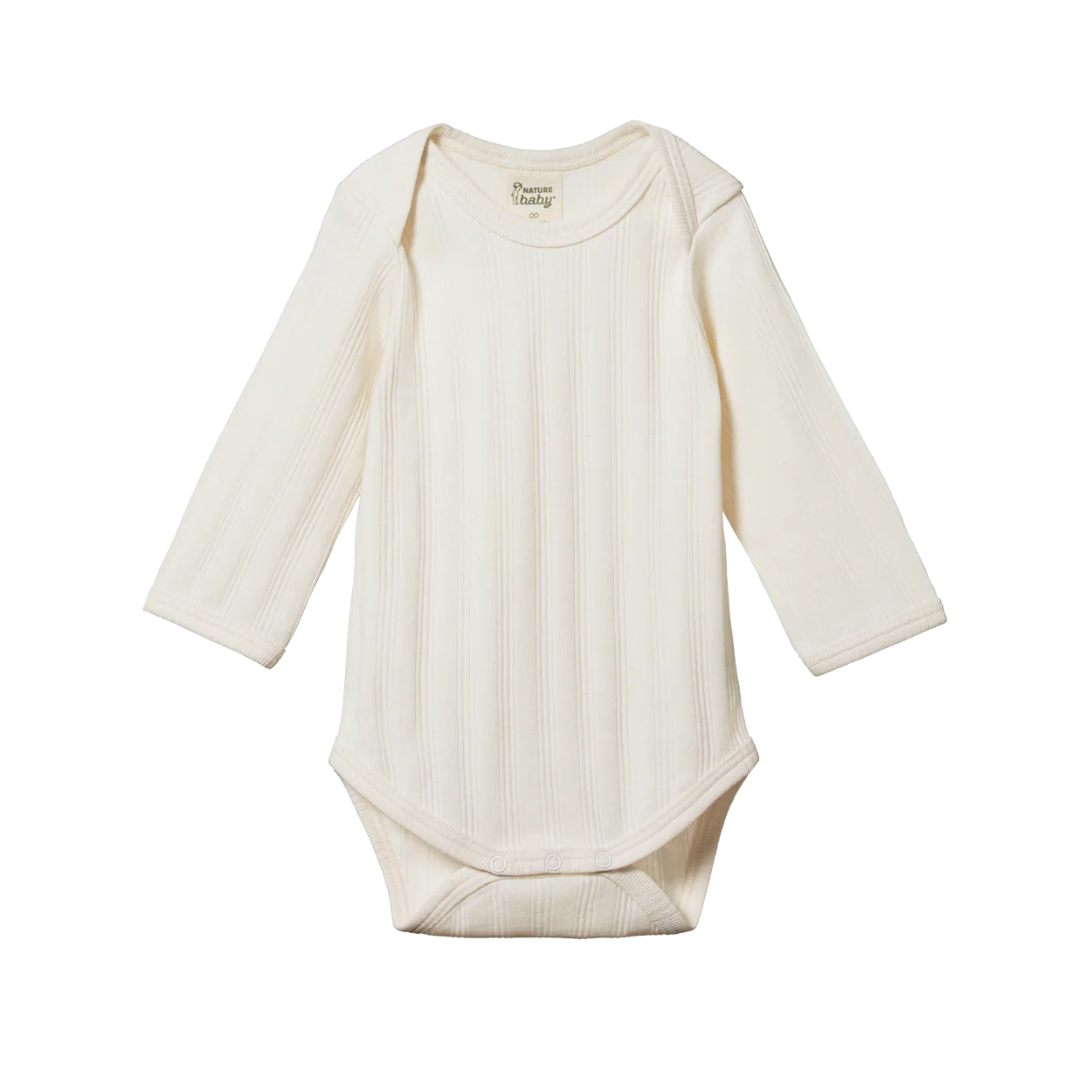 Long Sleeve Bodysuit Derby 2 Pack - Natural/Nettle - Image 3
