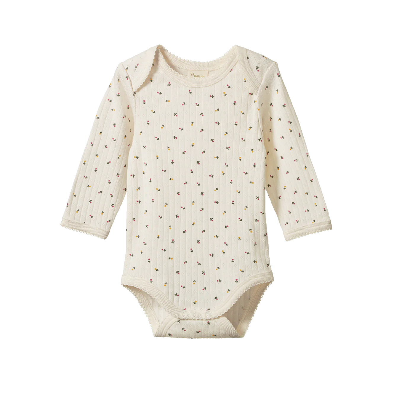 Long Sleeve Bodysuit Pointelle - Aster Floral Print