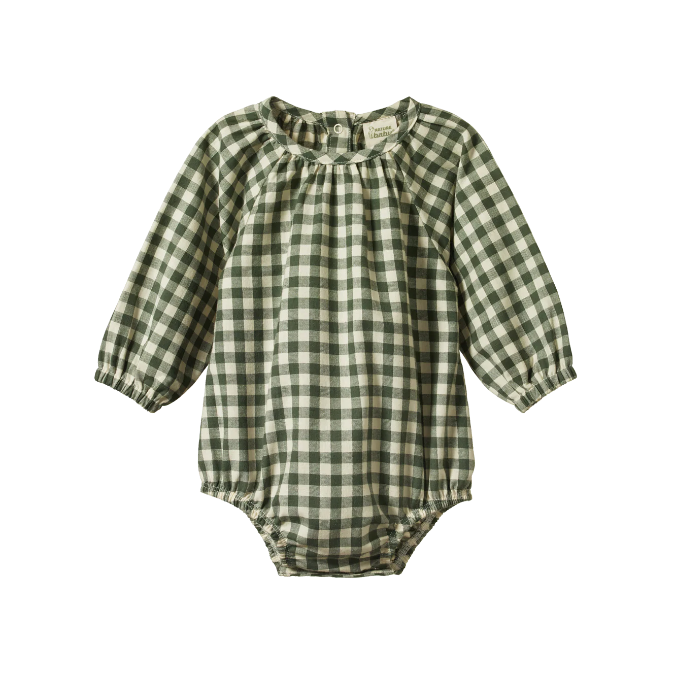 Nature Baby Meadow Bodysuit Gingham - Thyme Check