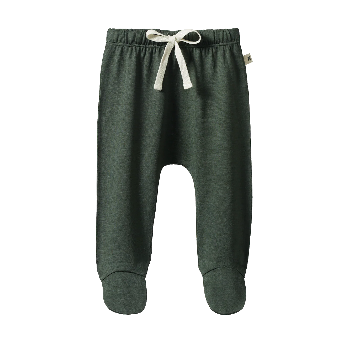 Merino Essentials Footed Rompers Thyme