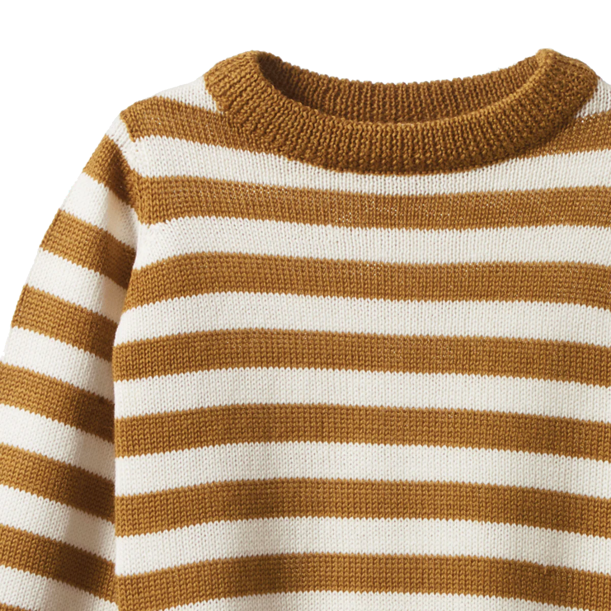 Merino Knit Pullover - Toffee Bold Stripe - Image 4