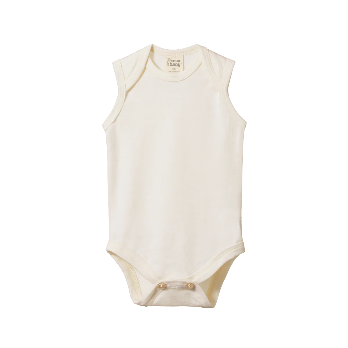 Merino Wool Singlet Bodysuit - Natural