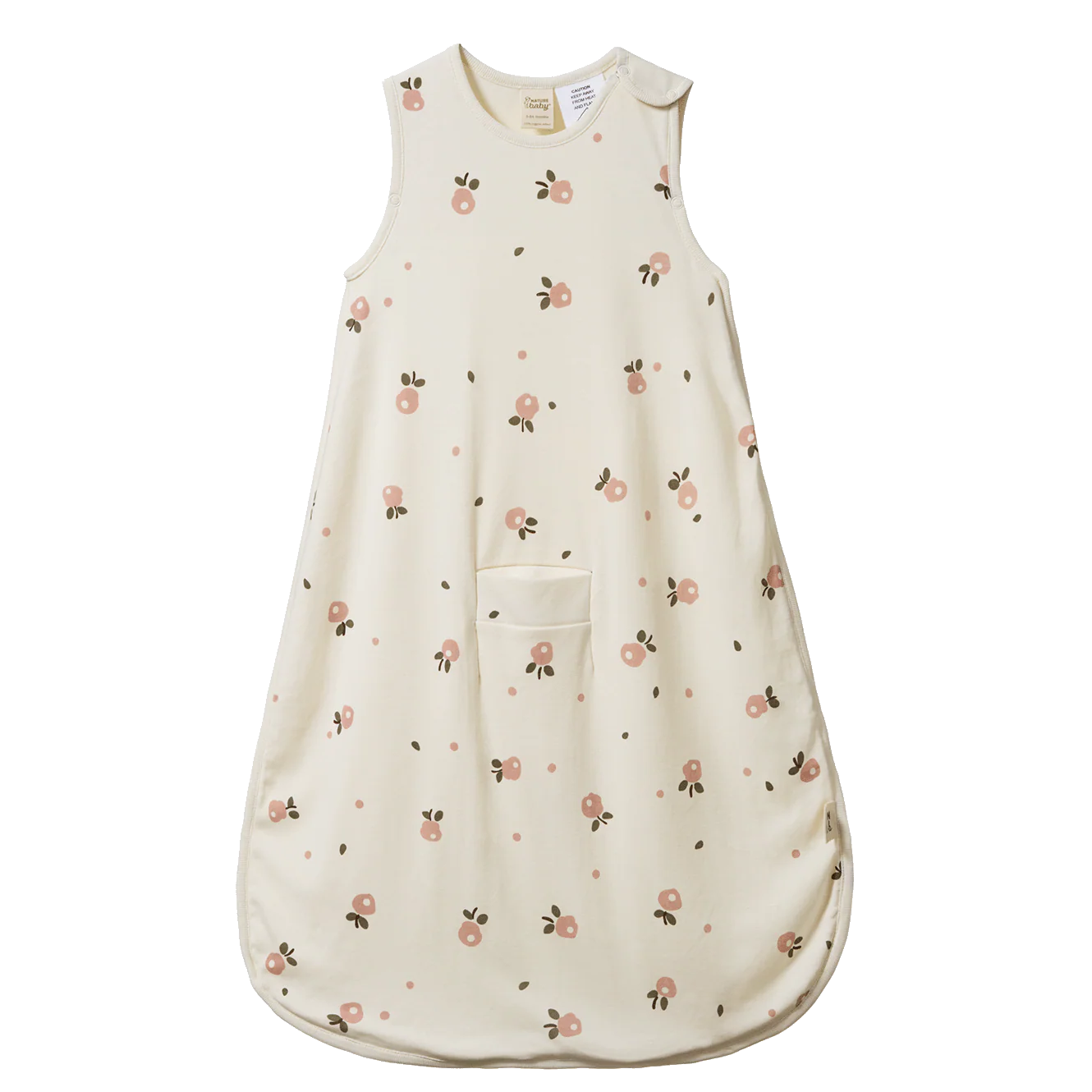 Organic Cotton Sleeping Bag - Posey Blossom Rose