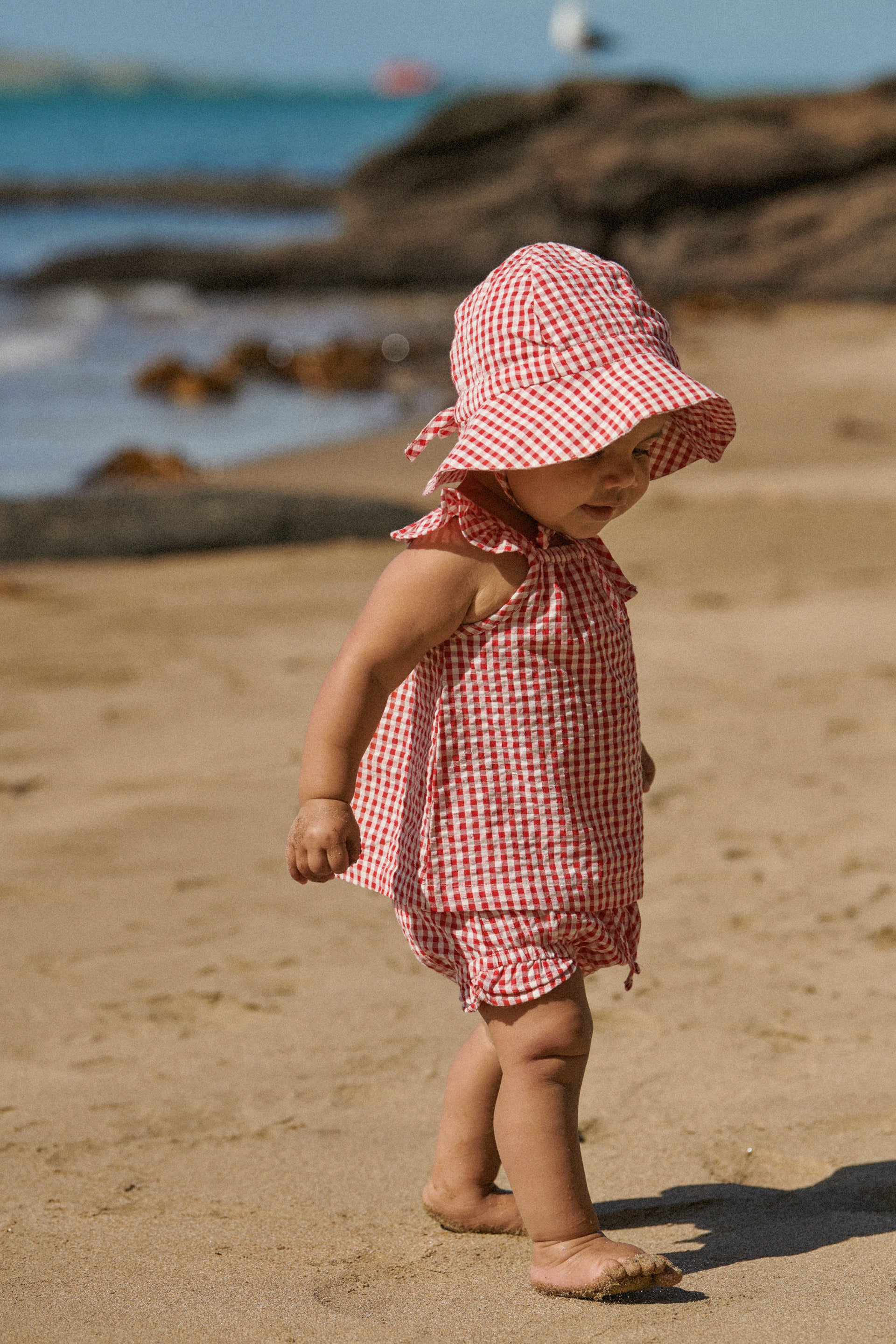 Petal Set Gingham - Red Check - Image 2
