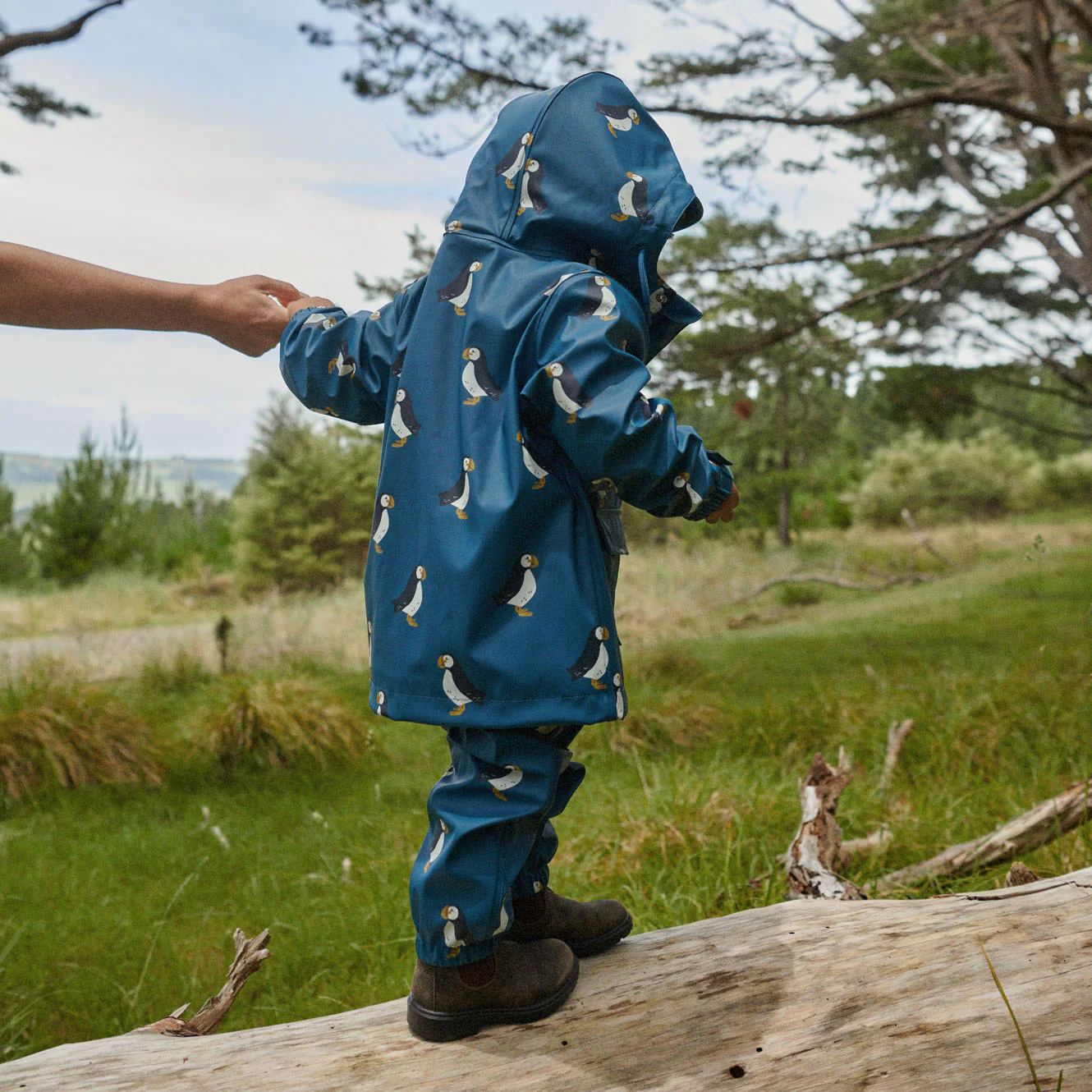 Raincoat - Puffin Teal Print - Image 4
