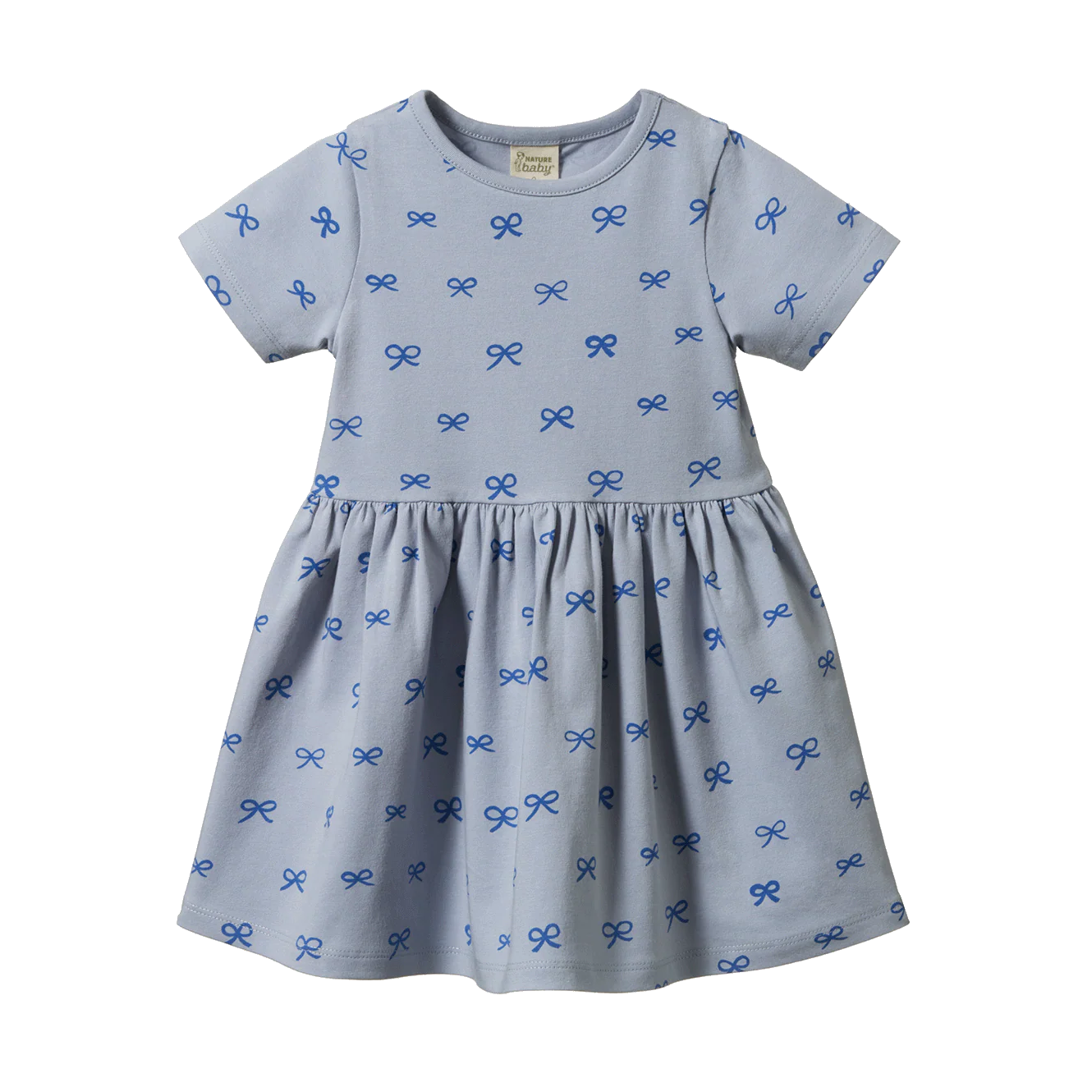 Saturday Dress - Ribbons Zen Blue Print