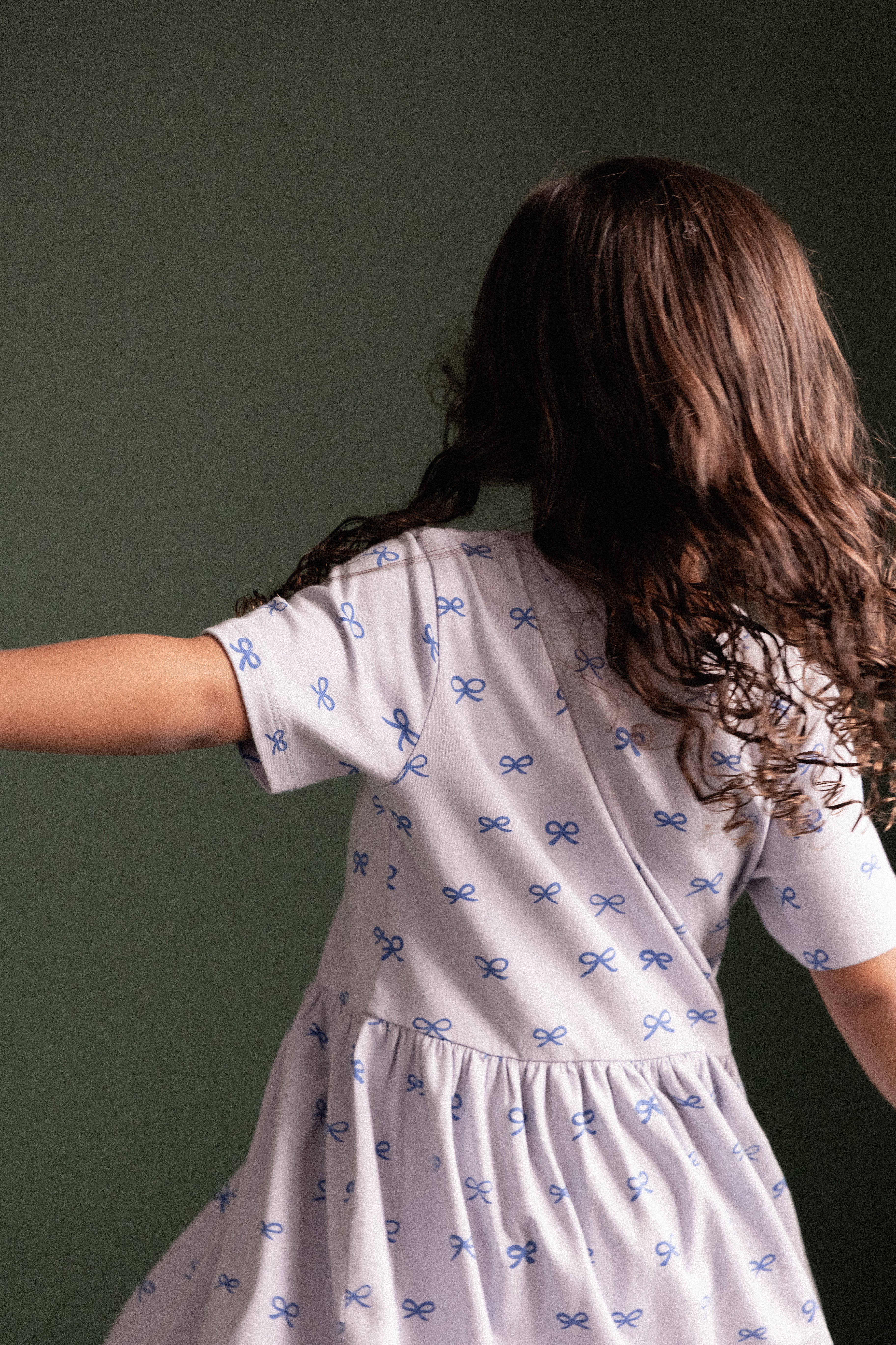 Saturday Dress - Ribbons Zen Blue Print - Image 2